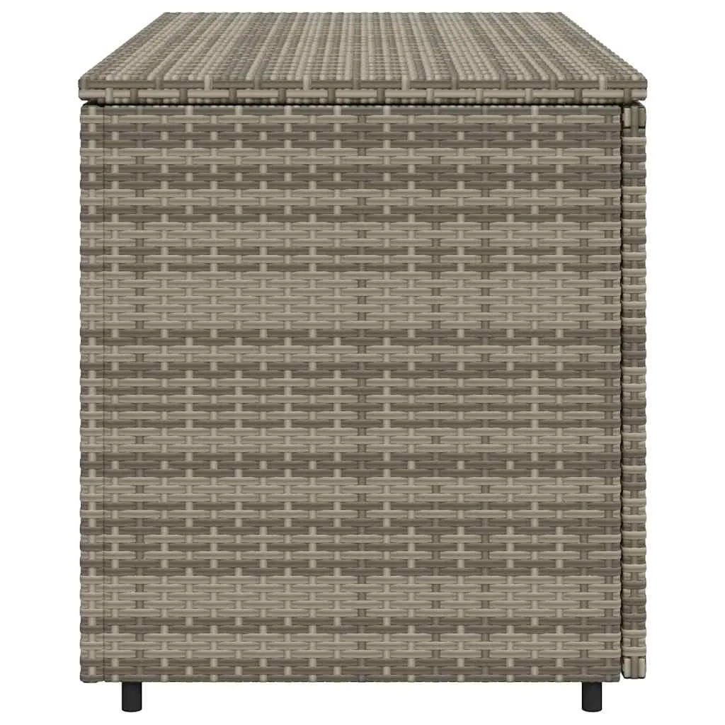 Gartenschrank Grau 110x55x60,5 cm Poly Rattan