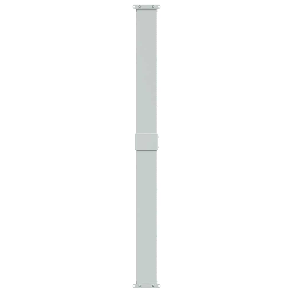 Seitenmarkise 160 x (0-300) cm Grüngrau/Braun mit Stahlstangen