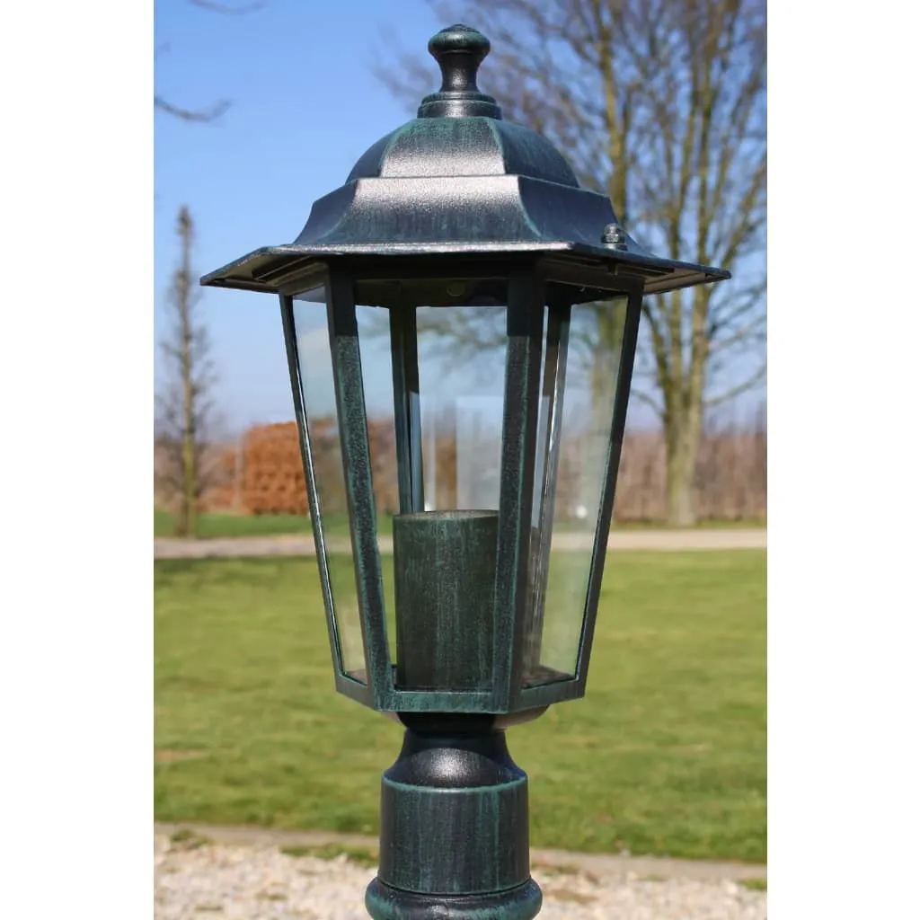 2er Set Gartenlampen Dunkelgrün 105 cm Aluminium und Glas