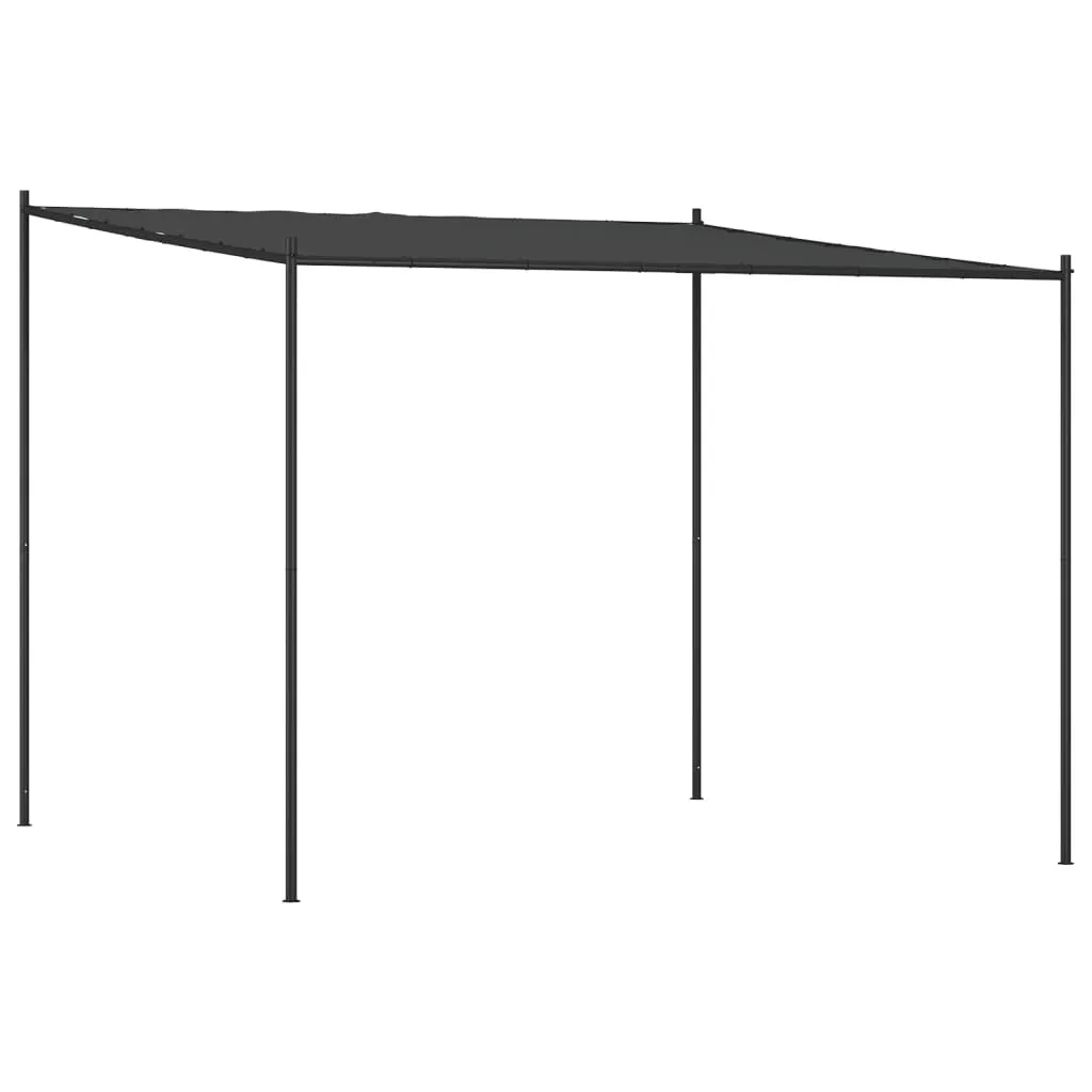 Klassischer Pavillon 3x3 m Anthrazit mit wasserfestem Polyester und Stahlrahmen