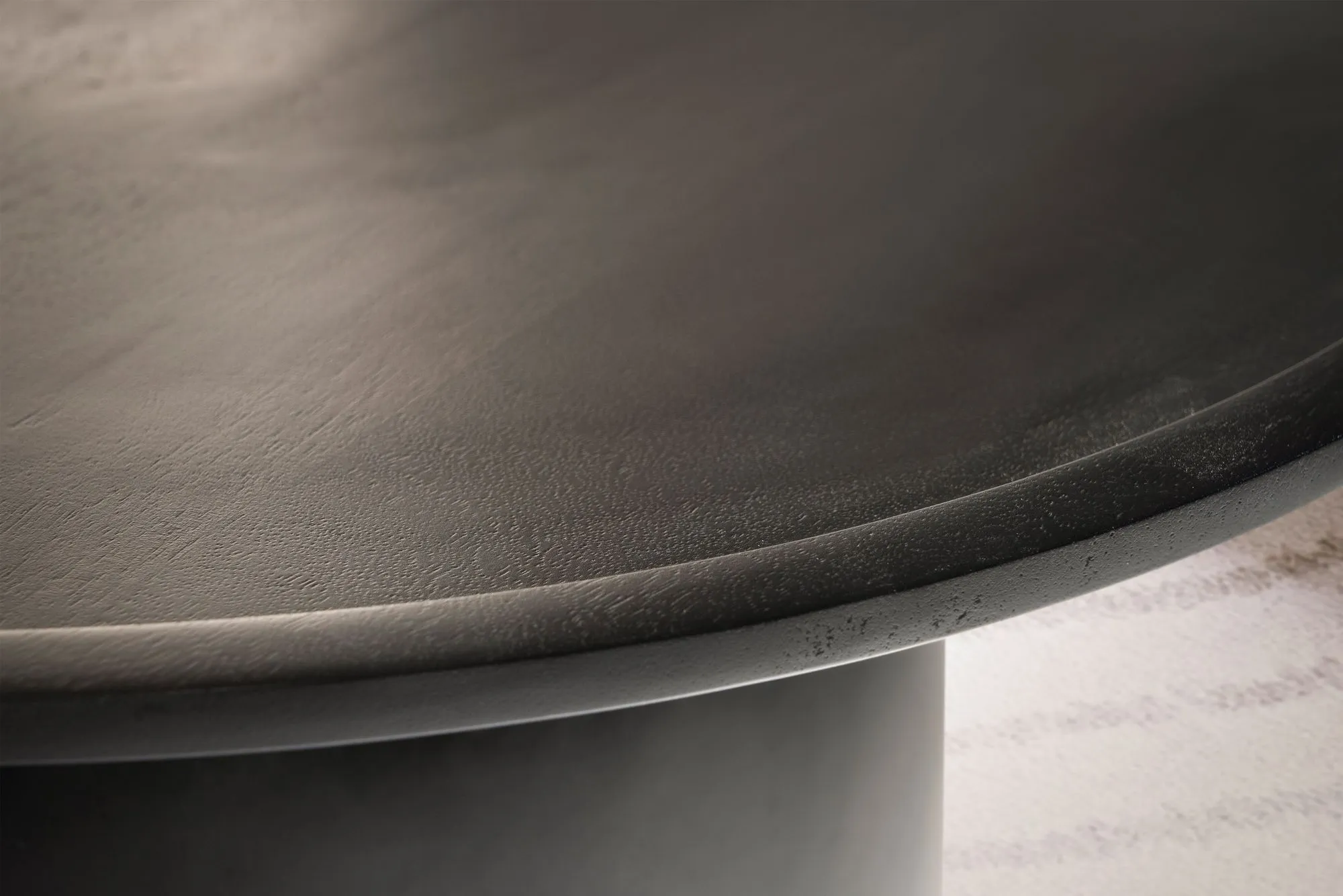 Couchtisch 60x60x40 cm Mango Massivholz Schwarz Sofatisch Rund