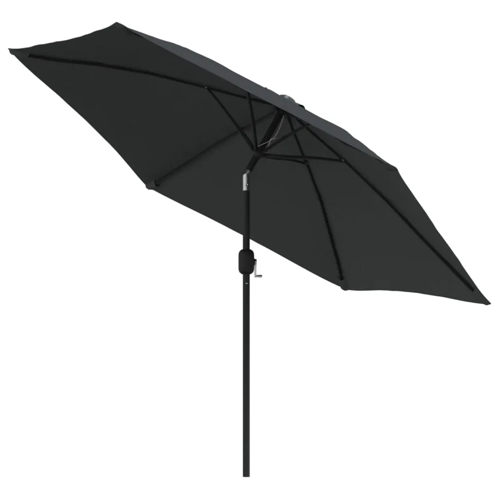 Eleganter Sonnenschirm Anthrazit 300 x 225 cm mit LED-Beleuchtung