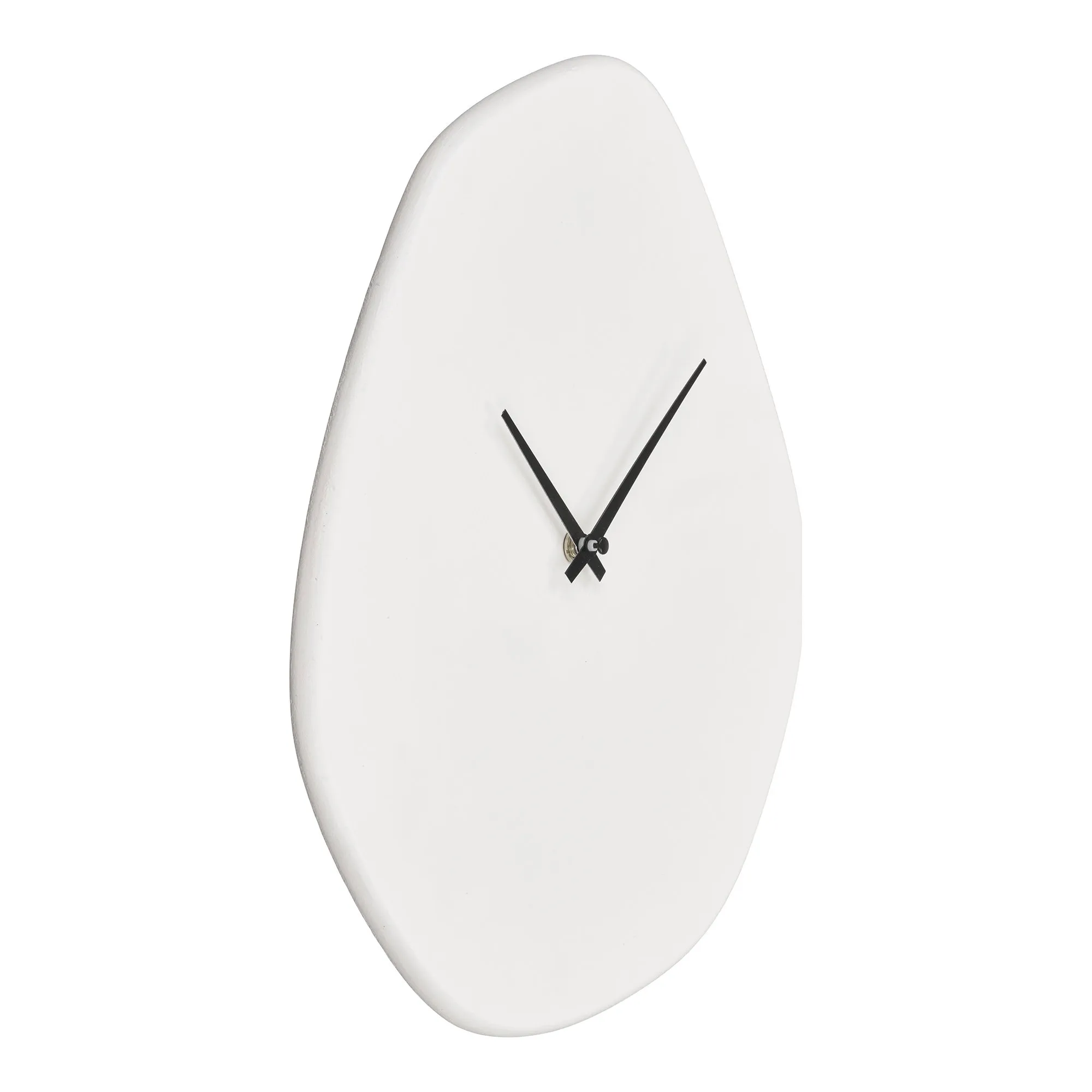 tinkaro Wanduhr organische Form 28x33 cm Off-White