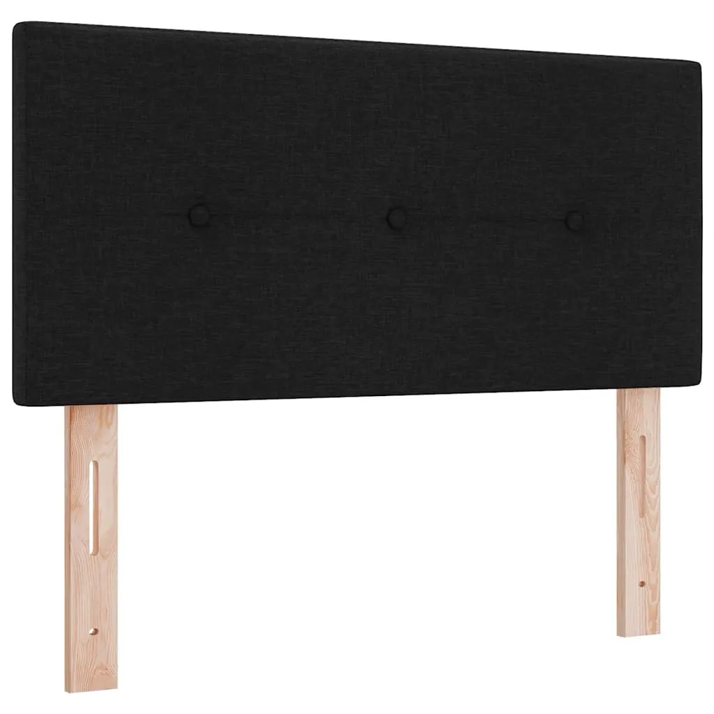 Boxspringbett mit verstellbarem Kopfteil, 90x190 cm, Schwarz