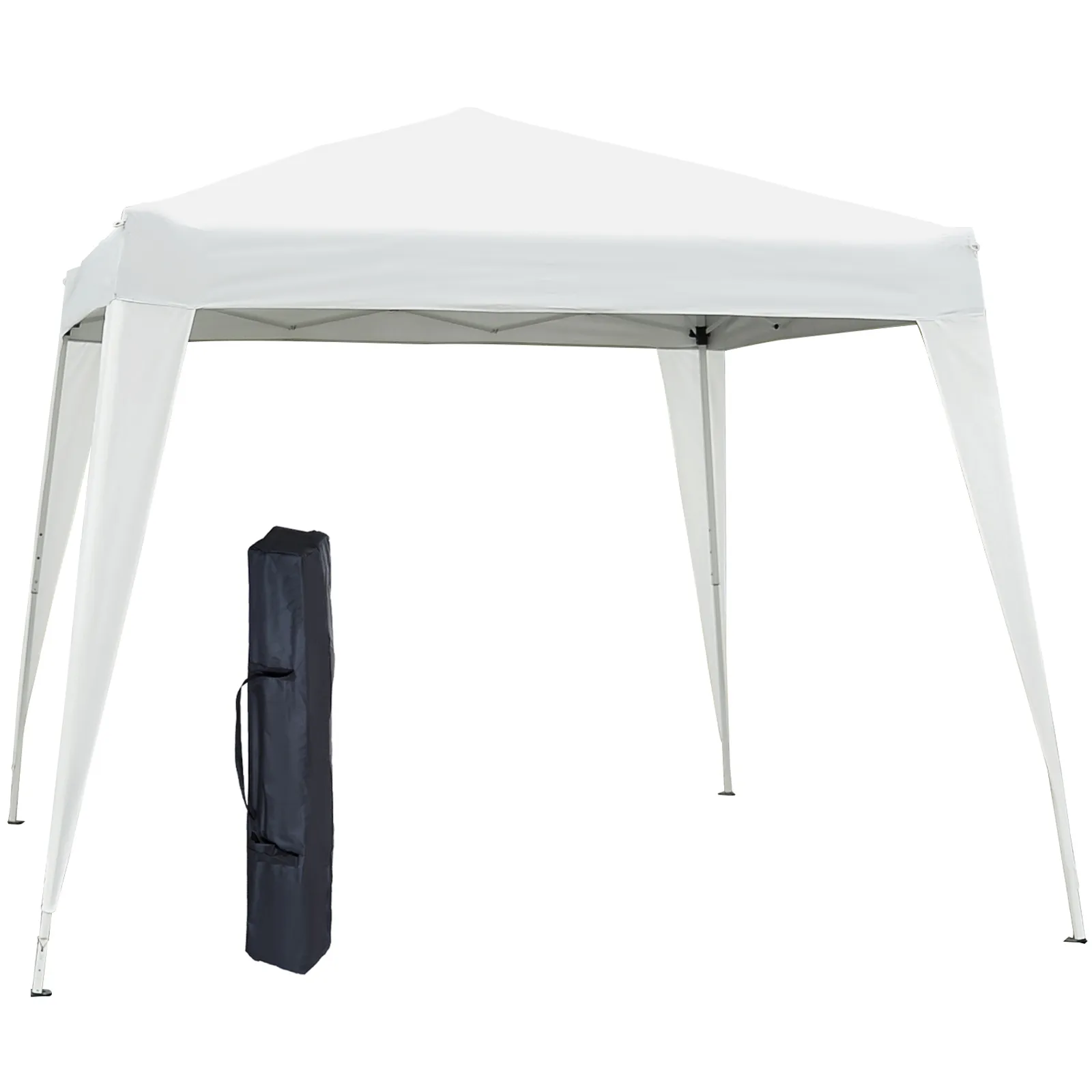 Faltpavillon 240x240x250 cm in Weiß für Garten und Camping