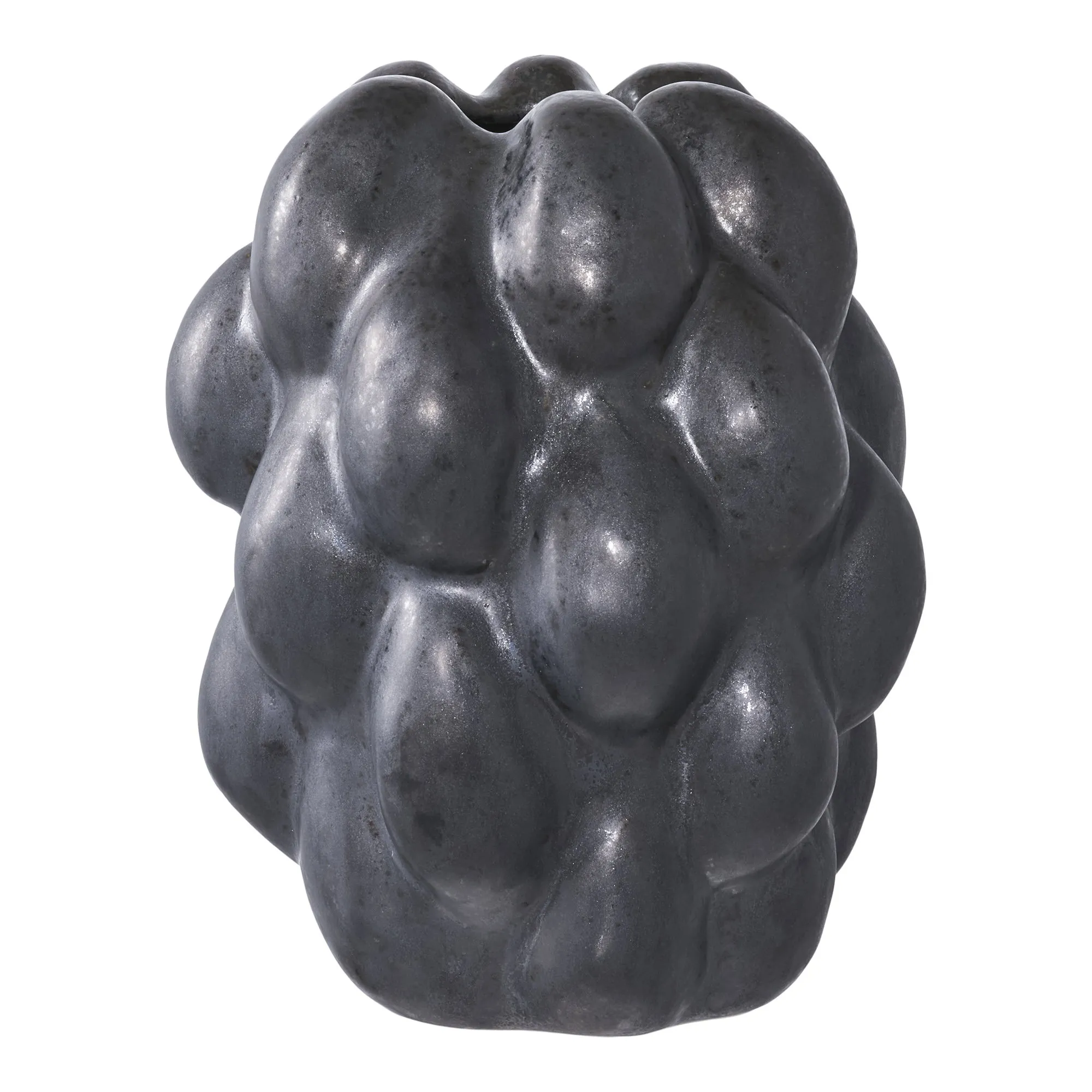 tinkaro Vase Steingut Schwarz