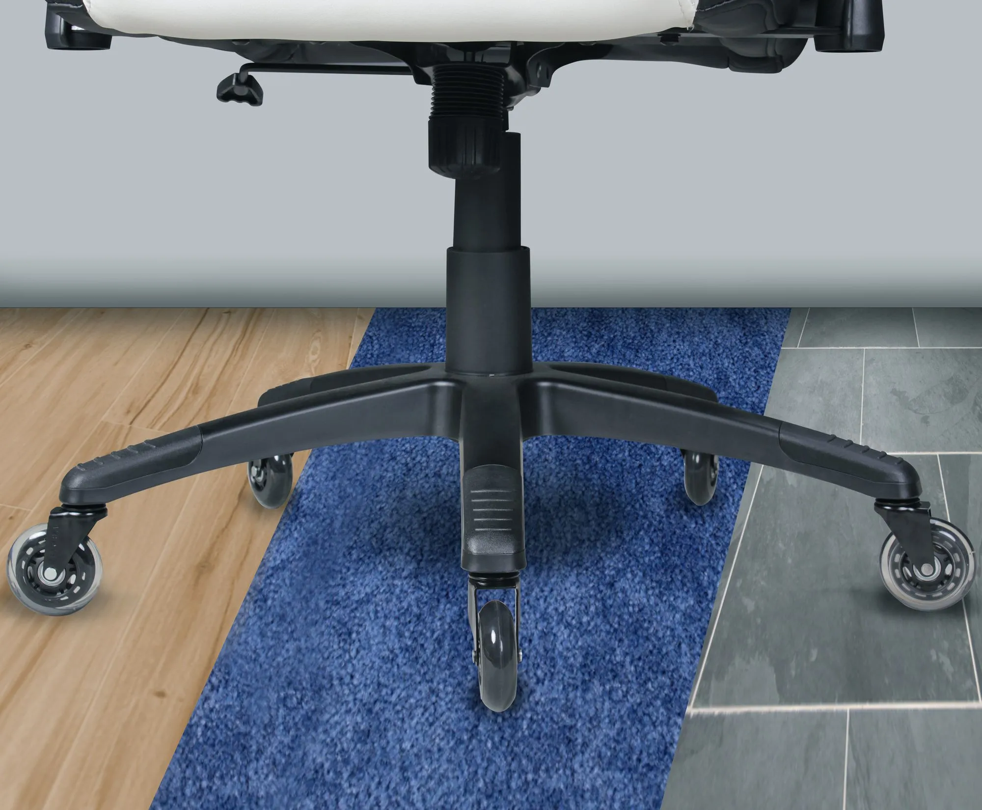Amstyle 5er Set leichtgängige Universal-Schwerlastrollen für Bürostuhl 11 mm Stift / Durchmesser 75 mm