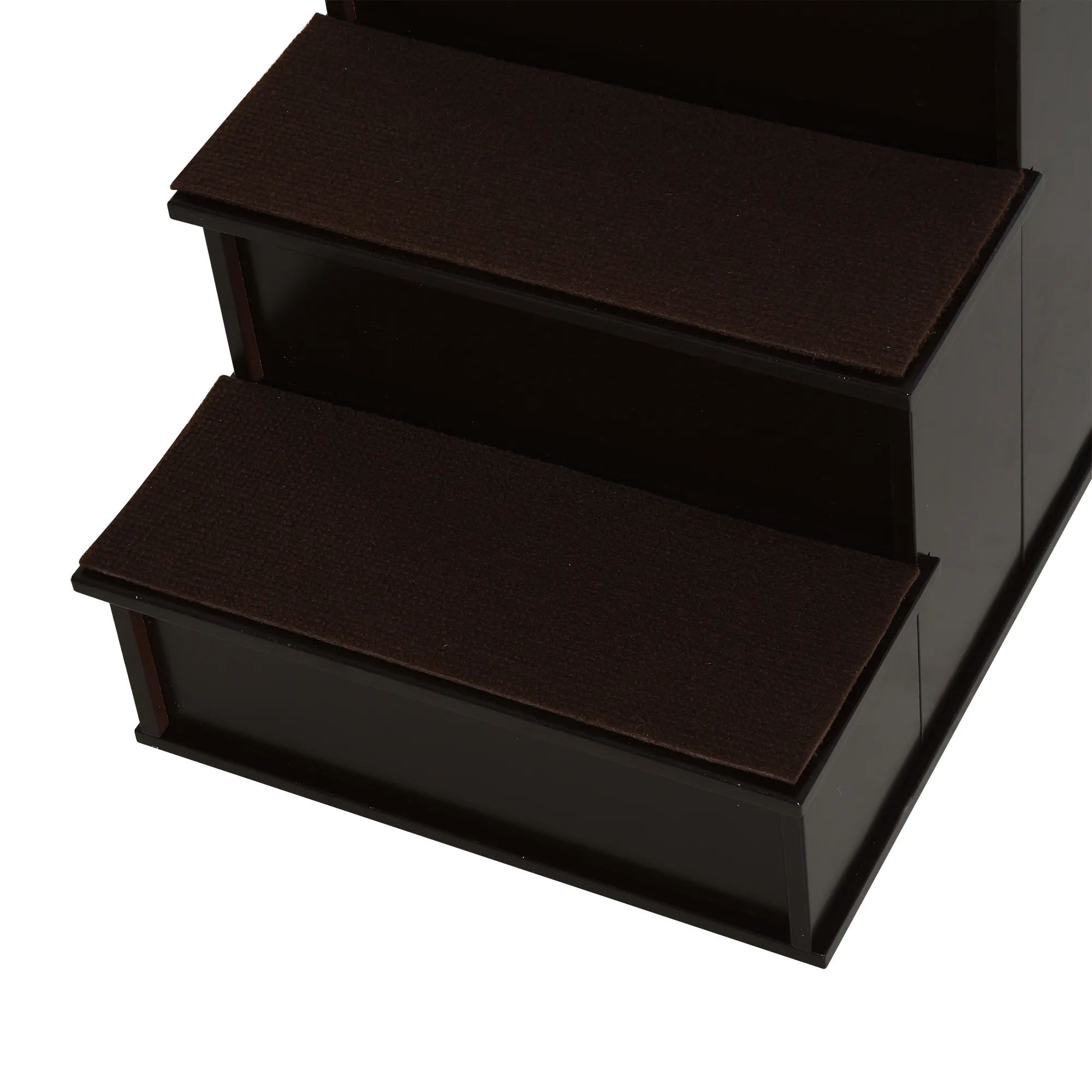 Haustiertreppe für Hunde & Katzen, 4-stufig, MDF, Dunkelbraun