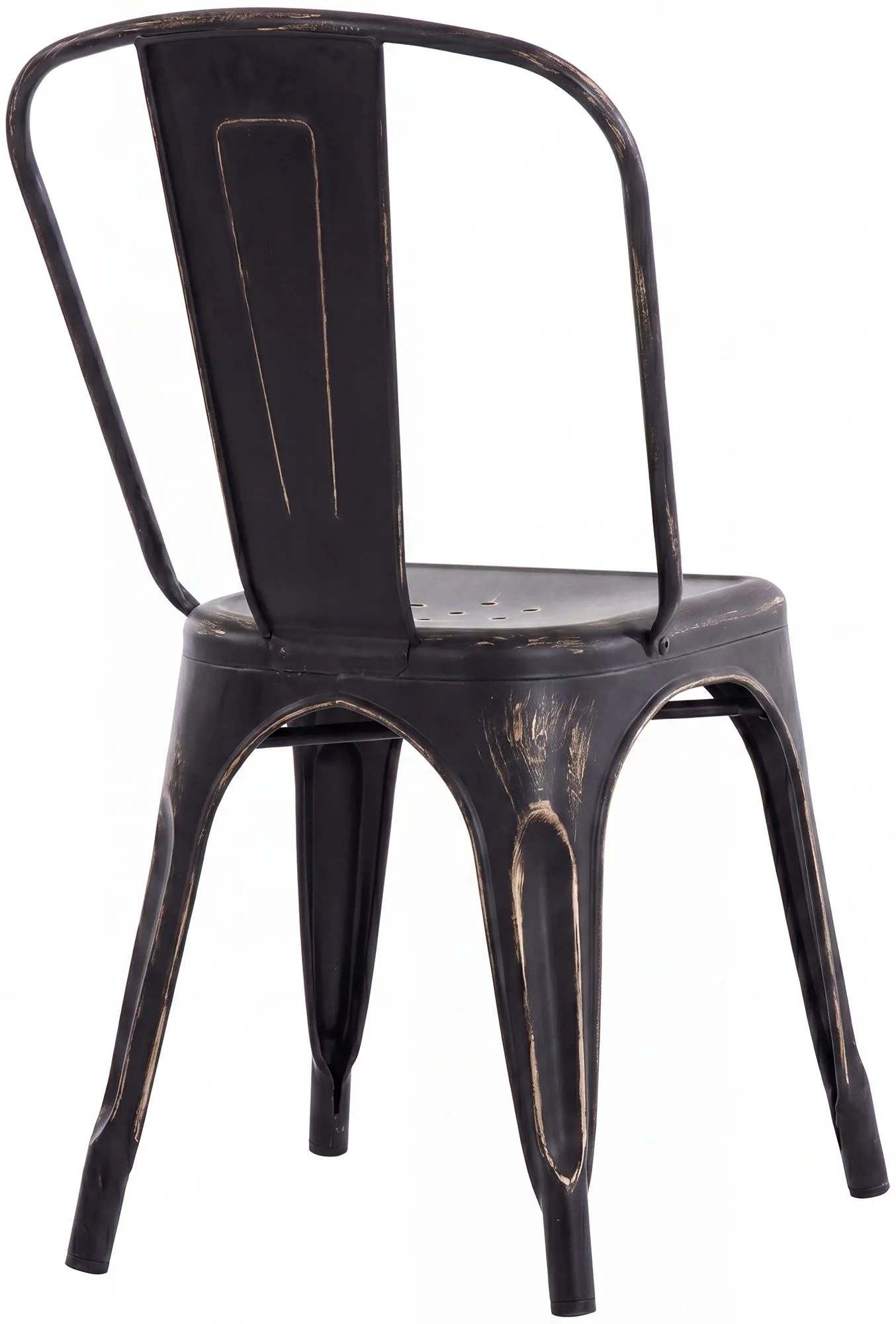 Stapelstuhl Benedikt 89x44x48 cm schwarz-gold