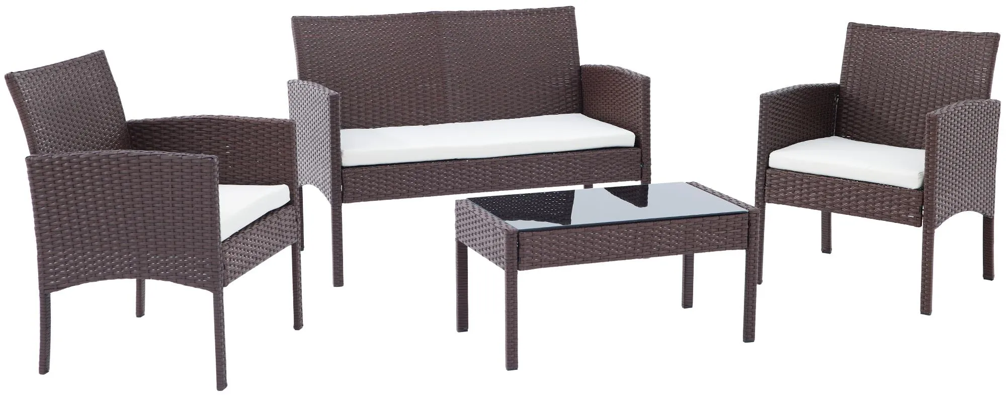 Sitzgruppe Ramunda 201x103x77 cm braun