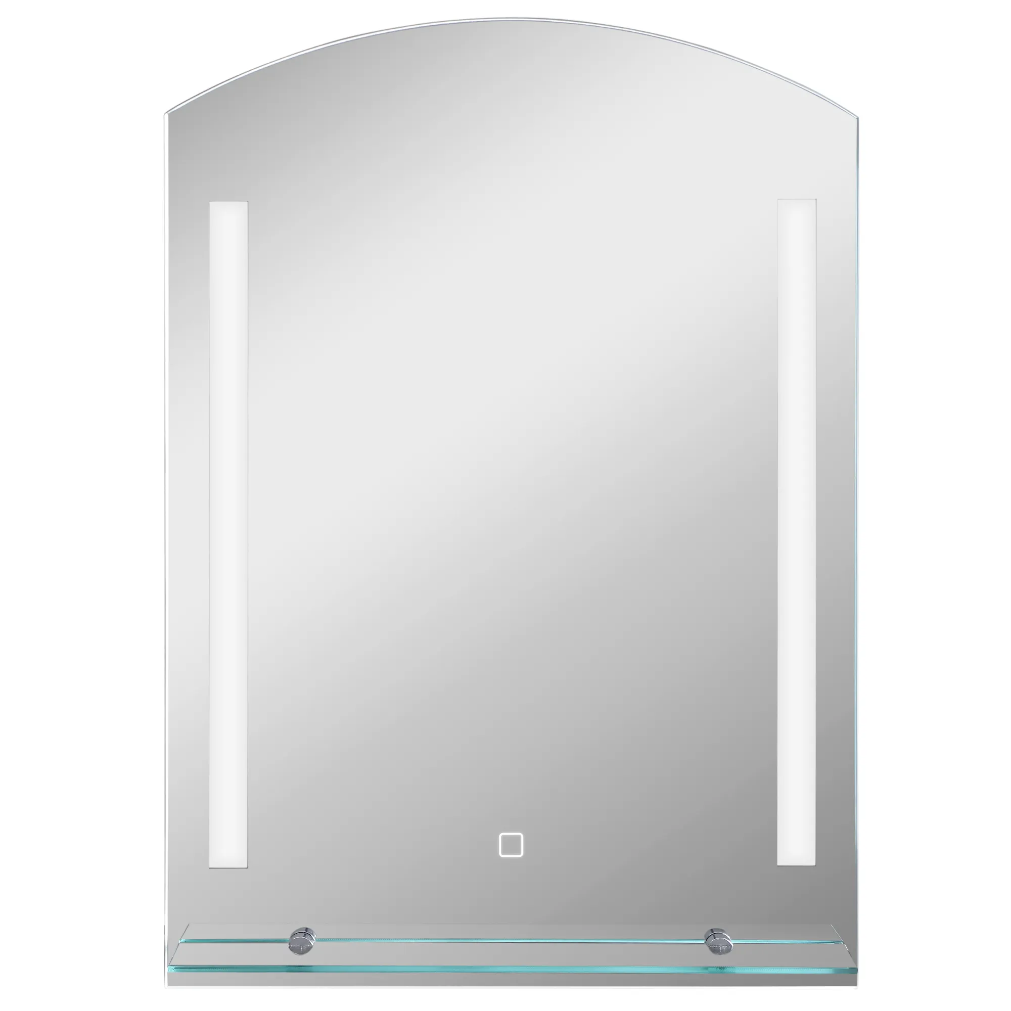 Badezimmerspiegel mit LED-Beleuchtung, elegant und hochwertig, Glas, Aluminium, Kunststoff, 50L x 12B x 70H cm