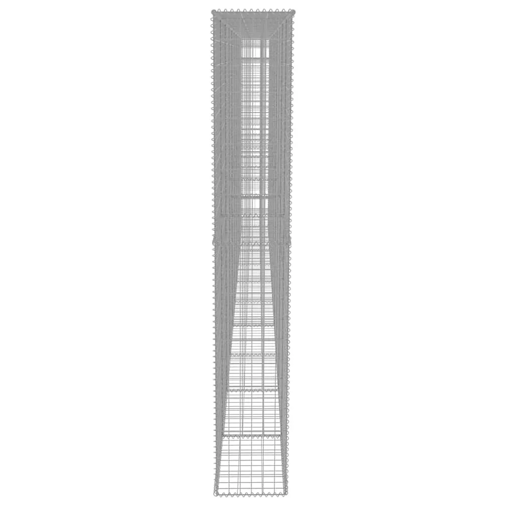 Gabionenkorb aus verzinktem Stahl 600x30x200 cm Silber