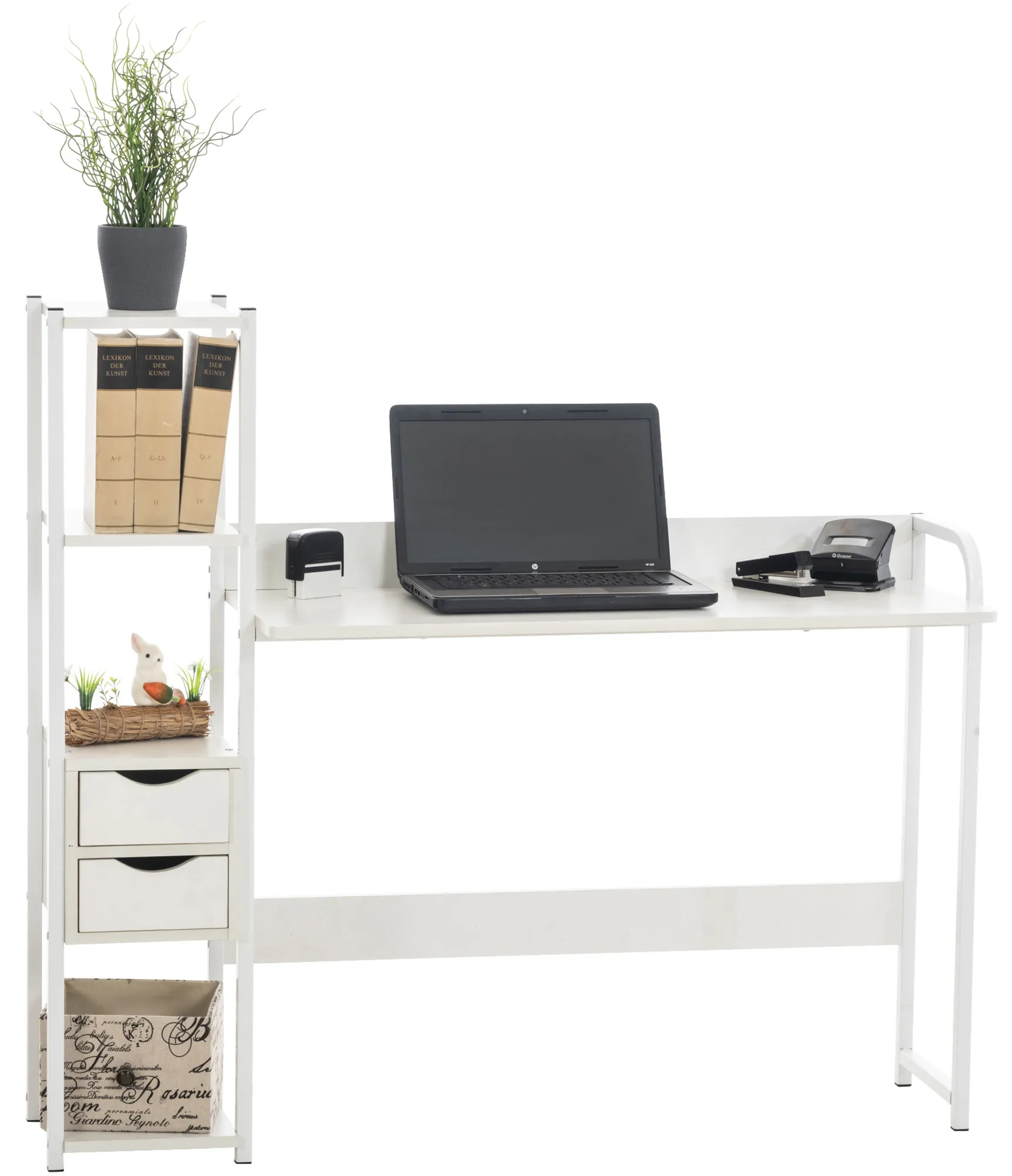 Schreibtisch Widnes 124x40x111 cm weiß/weiß