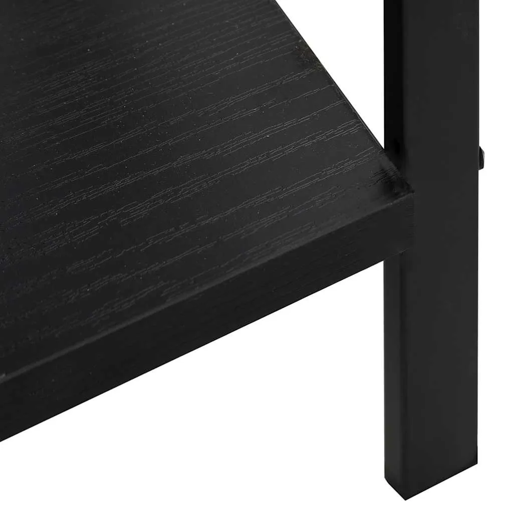 Schwarzes Bücherregal 60 x 27,6 x 90,5 cm mit 3 Ablagen