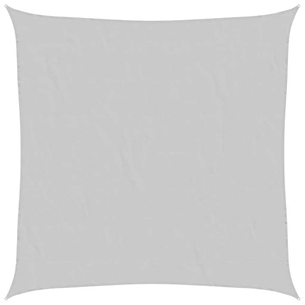 Sonnensegel 4 x 4 m Hellgrau aus Polyester-Oxford mit PU-Beschichtung