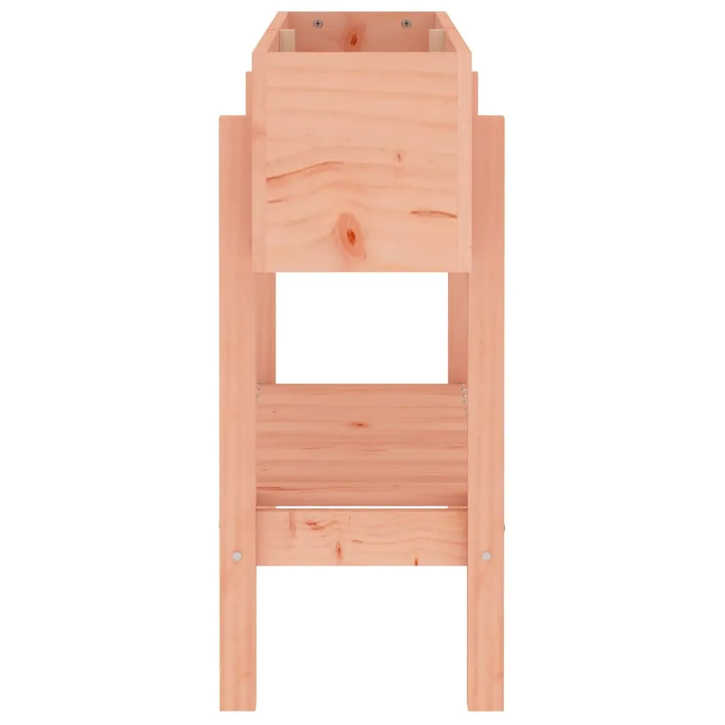 Hochbeet aus massivem Douglasienholz 101x30x69 cm mit Ablage naturfarben