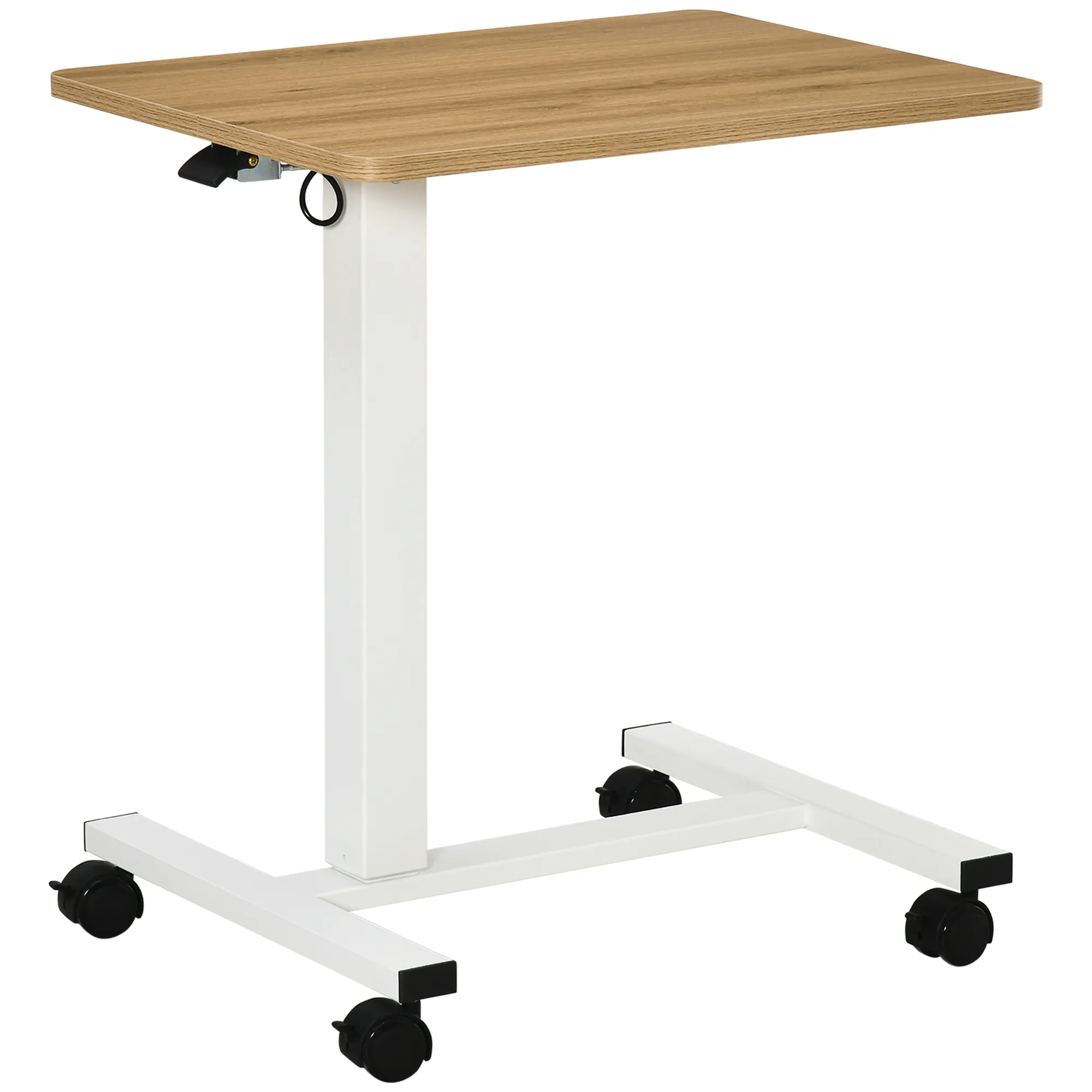 Höhenverstellbarer Laptoptisch 65L x 48B cm in Natur+Weiß