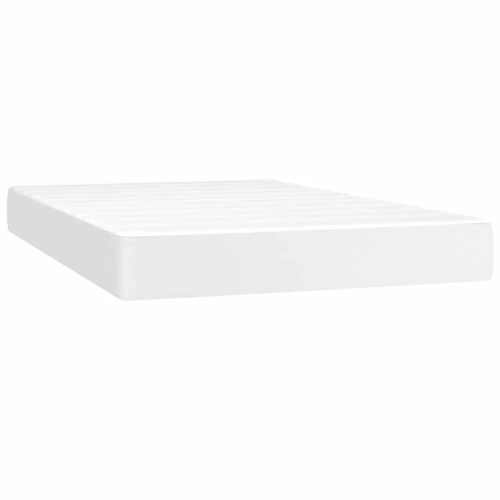 Boxspringbett Kunstleder mit Taschenfederkernmatratze 120x200 cm