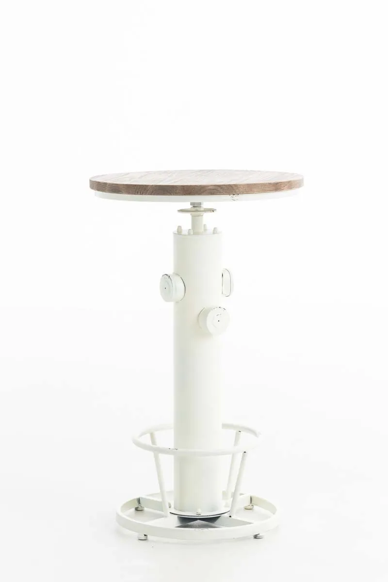 Stehtisch Ruhr Massivholz 54 cm antik weiß