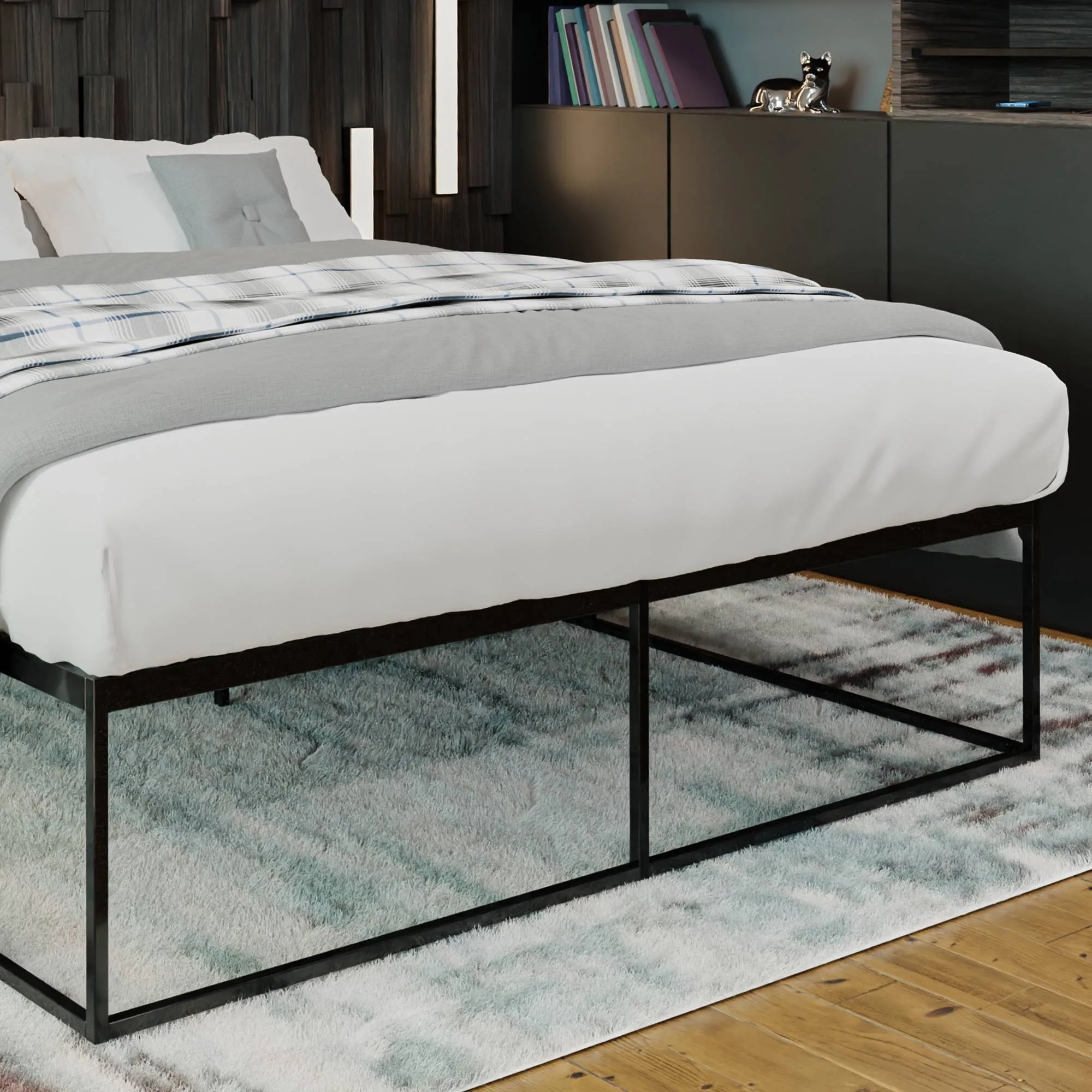 Metallbett Scala 185,5 x 205,5 x 46,5 cm schwarz