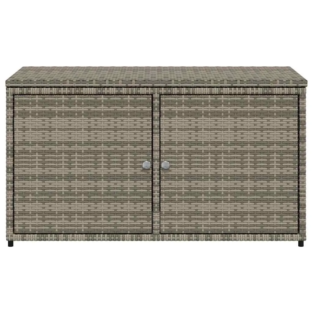 Gartenschrank Grau 110x55x60,5 cm Poly Rattan