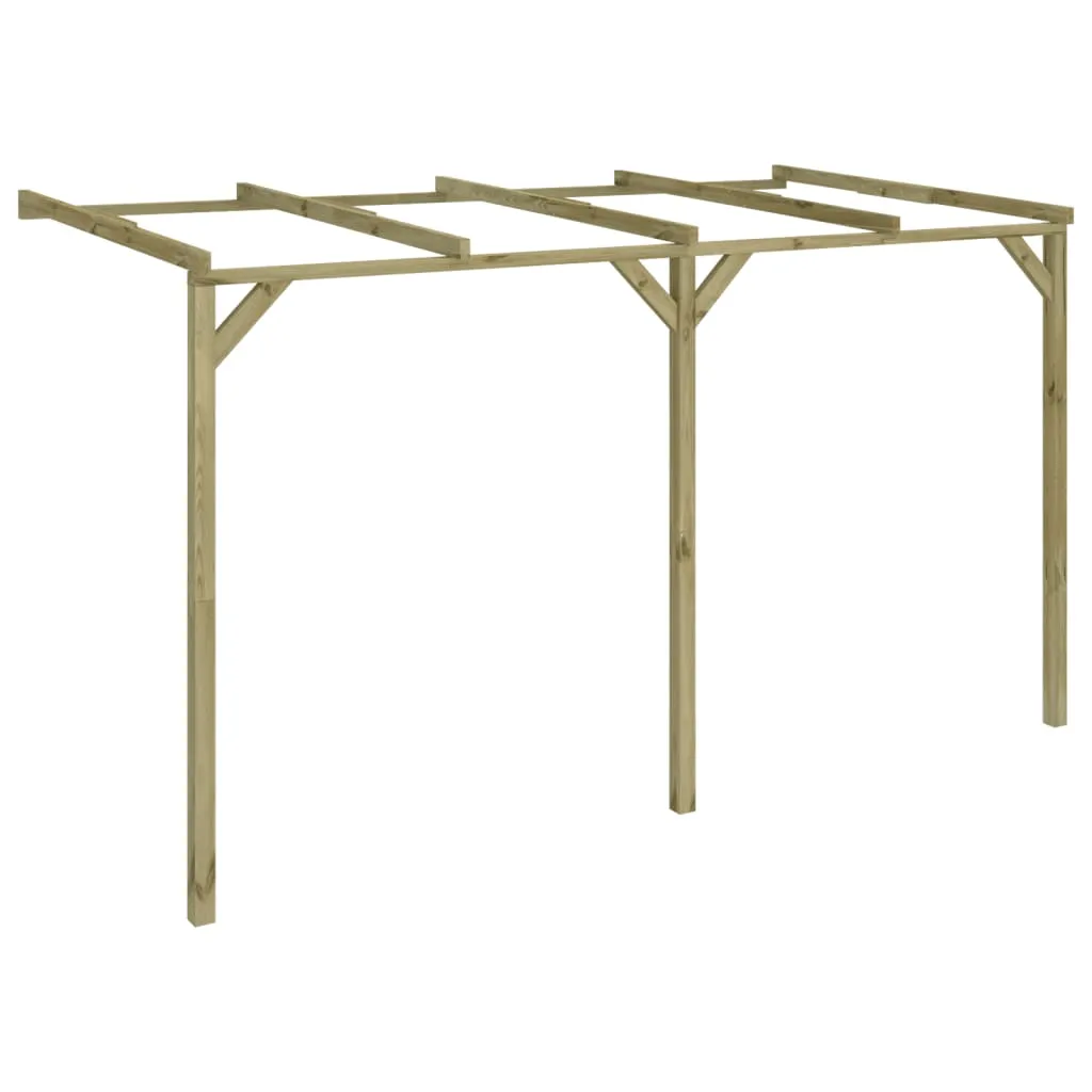 Holz-Pergola aus grün imprägniertem Massivholz 2 x 4 x 2,2 m