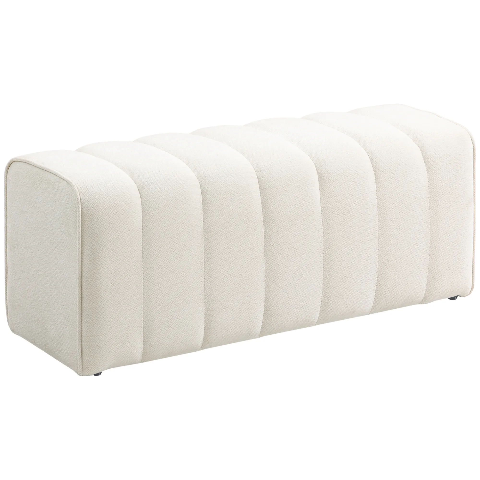 Stilvolle Sitzbank 110x40x44 cm in Cremeweiß