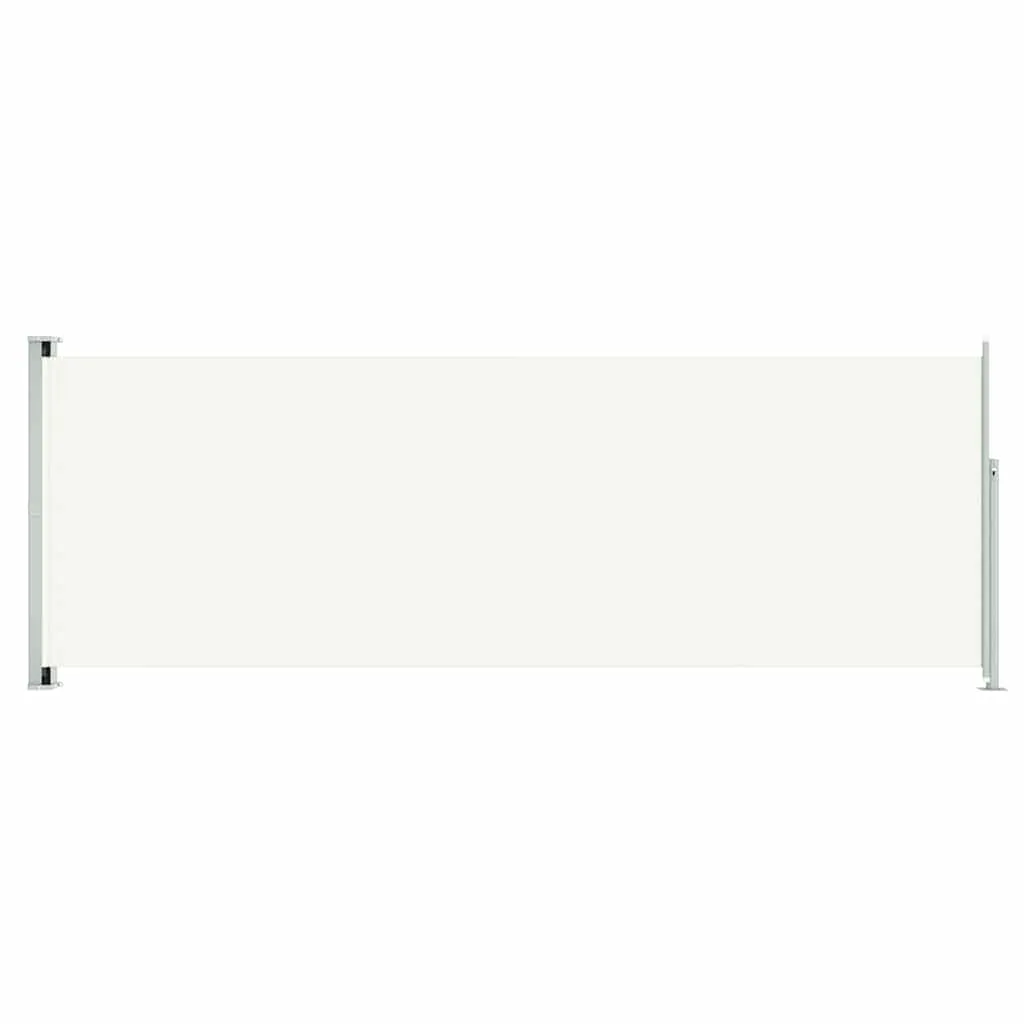 Seitenmarkise Creme 220 x (0-600) cm für Terrasse und Balkon