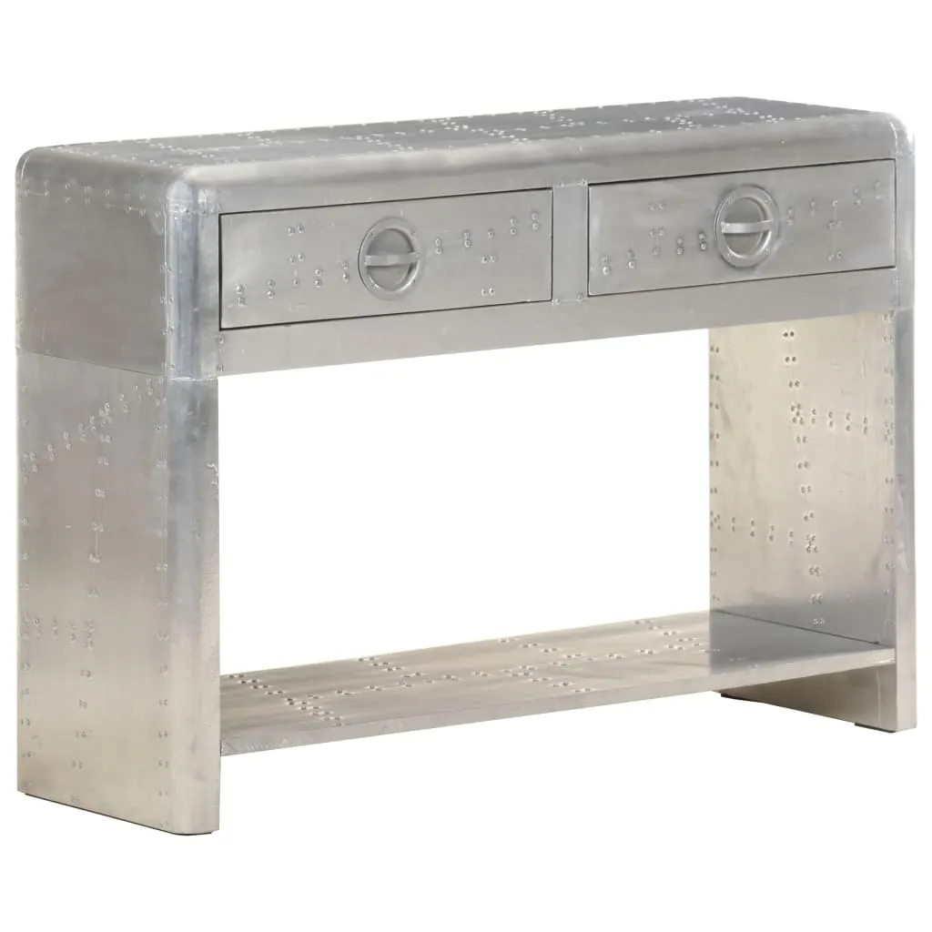 Aviator Sideboard Metall silbern 110 x 35 x 75 cm
