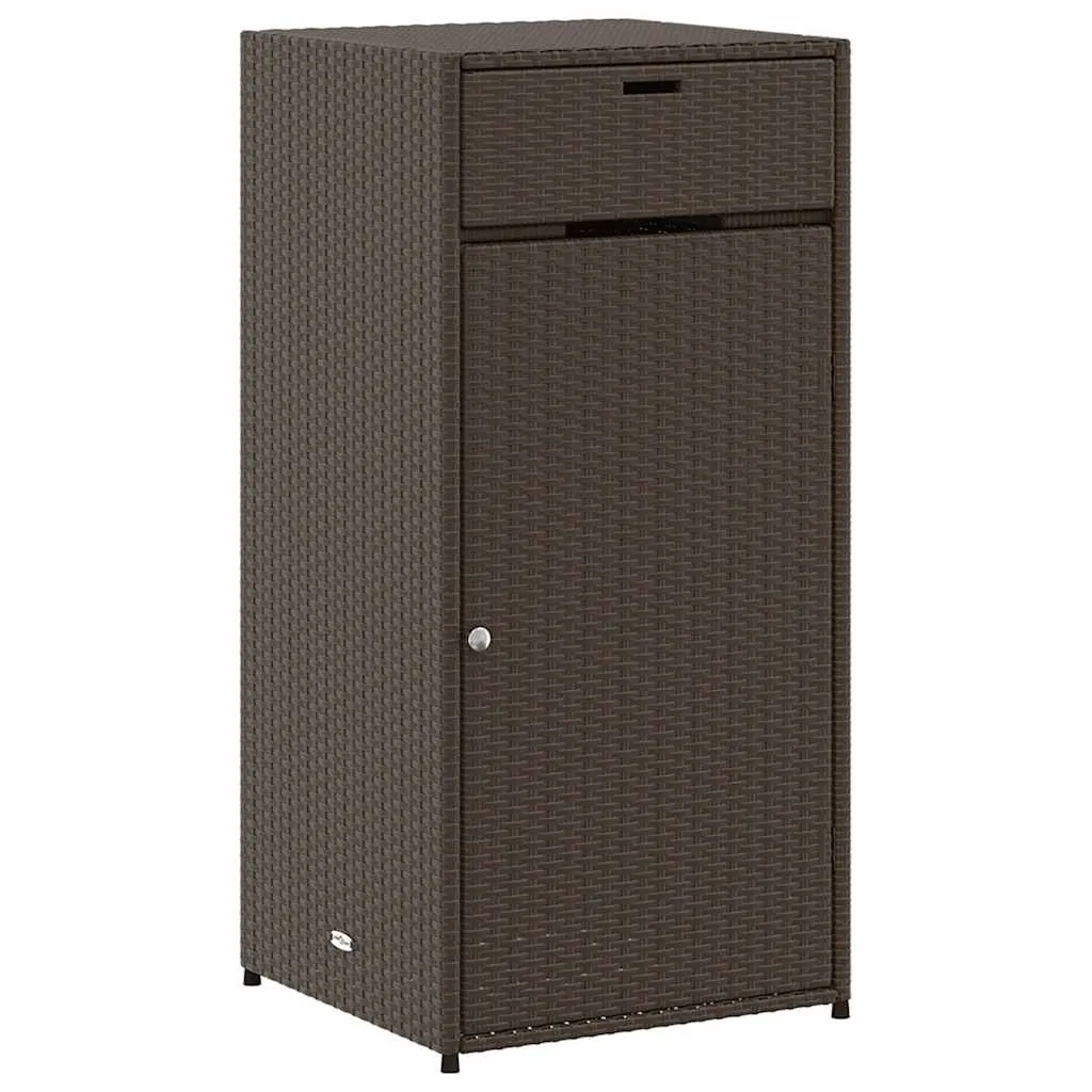 Gartenschrank Braun 55x55x111 cm Poly Rattan