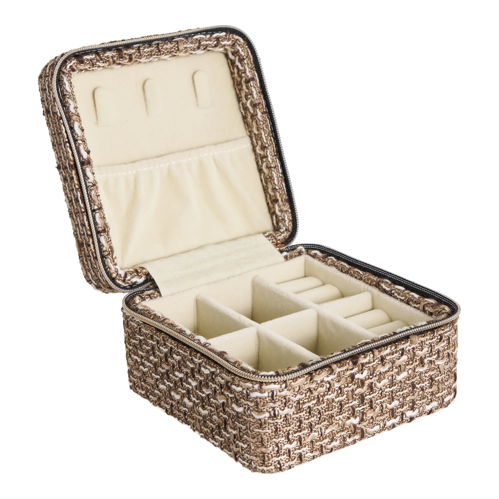tinkaro Schmuckbox Marrakech 100% Polyester Braun Mix