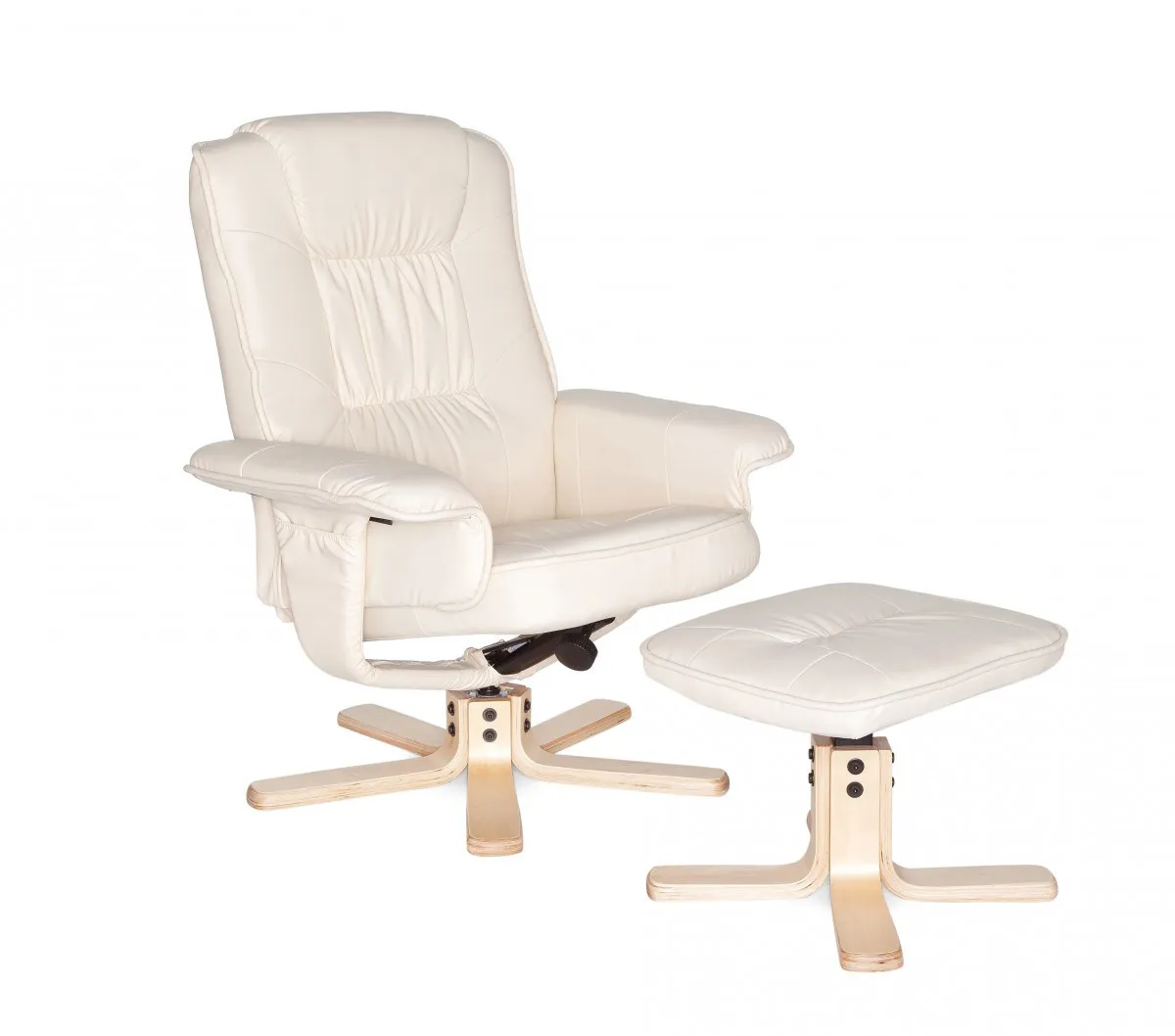 tinkaro Stillsessel DAISY Kunstleder Fernsehsessel Creme