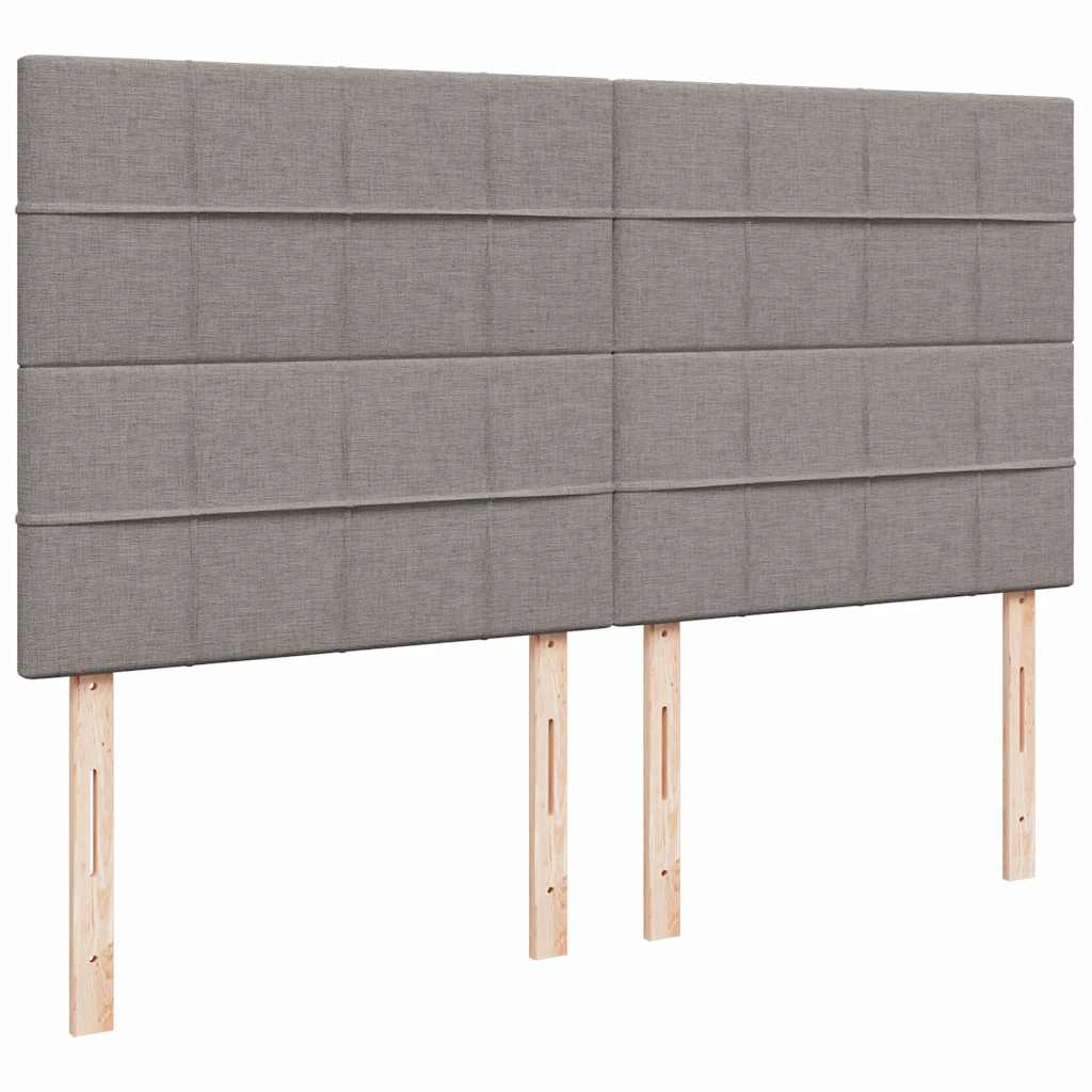 Boxspringbett Taupe 180x200 cm mit LED-Lichtern und Topper