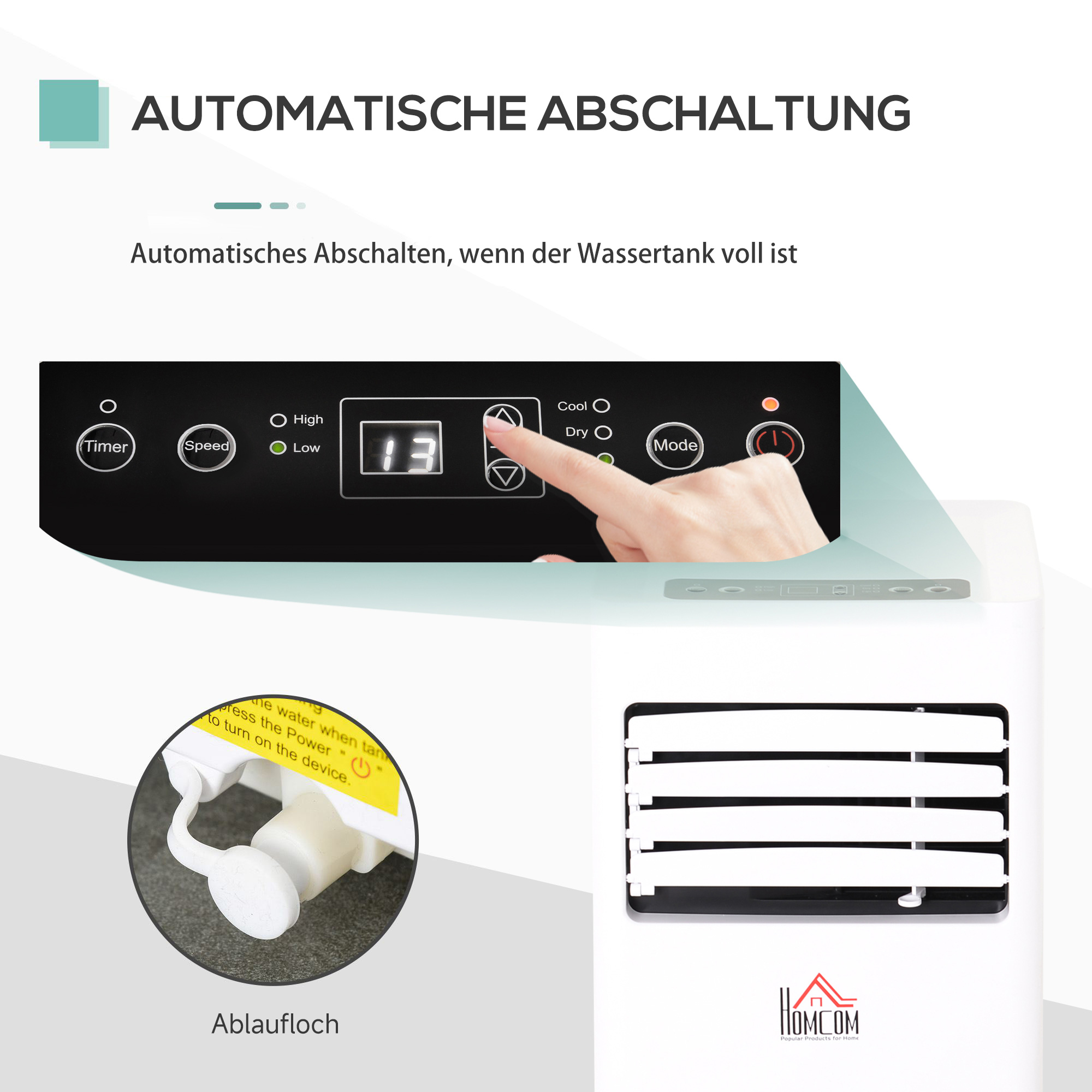 Mobile Klimaanlage 30,5x32,8x67,8 cm in Weiß