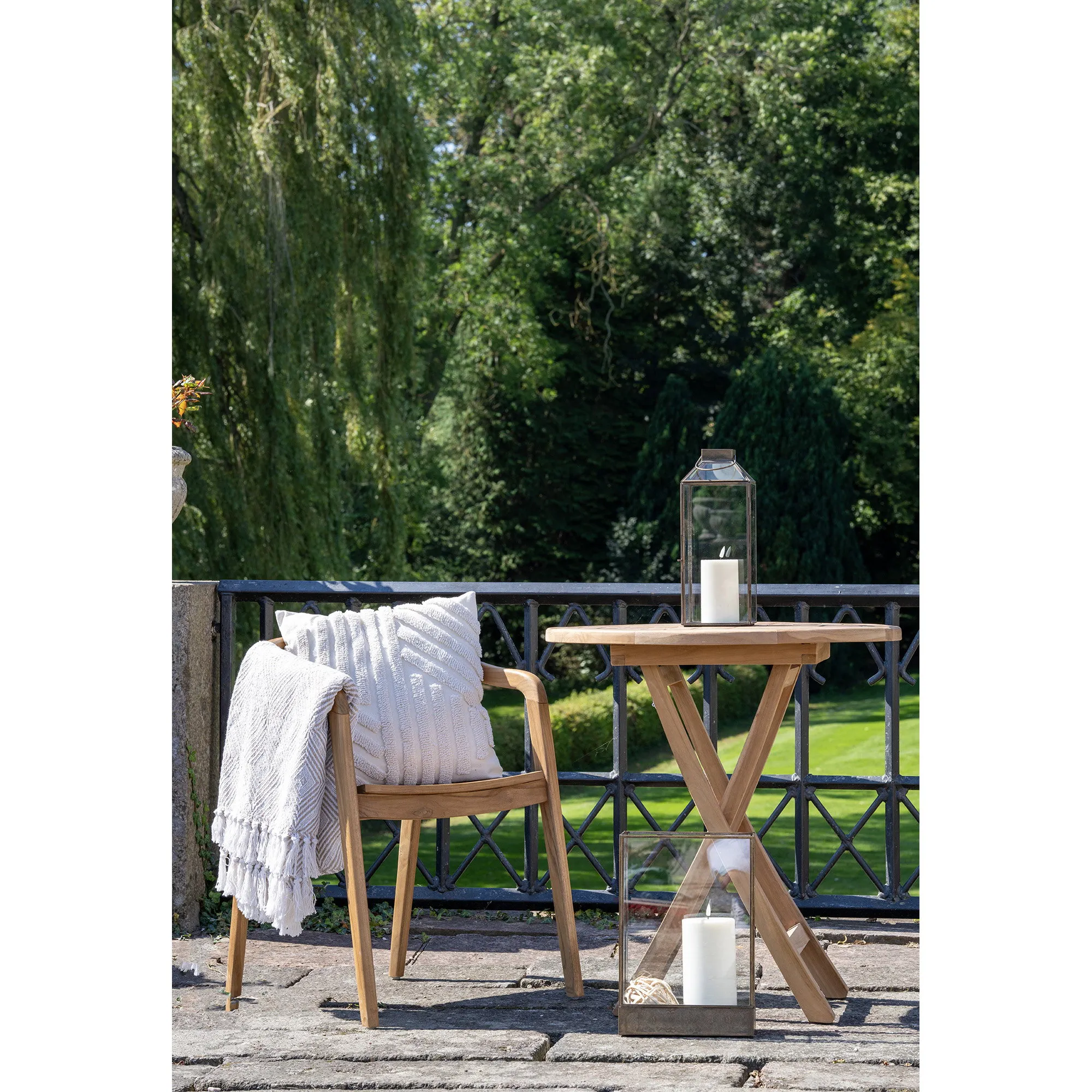 tinkaro Manali Laterne 25 x 15 x 36,5 cm Antik-Messing-Look