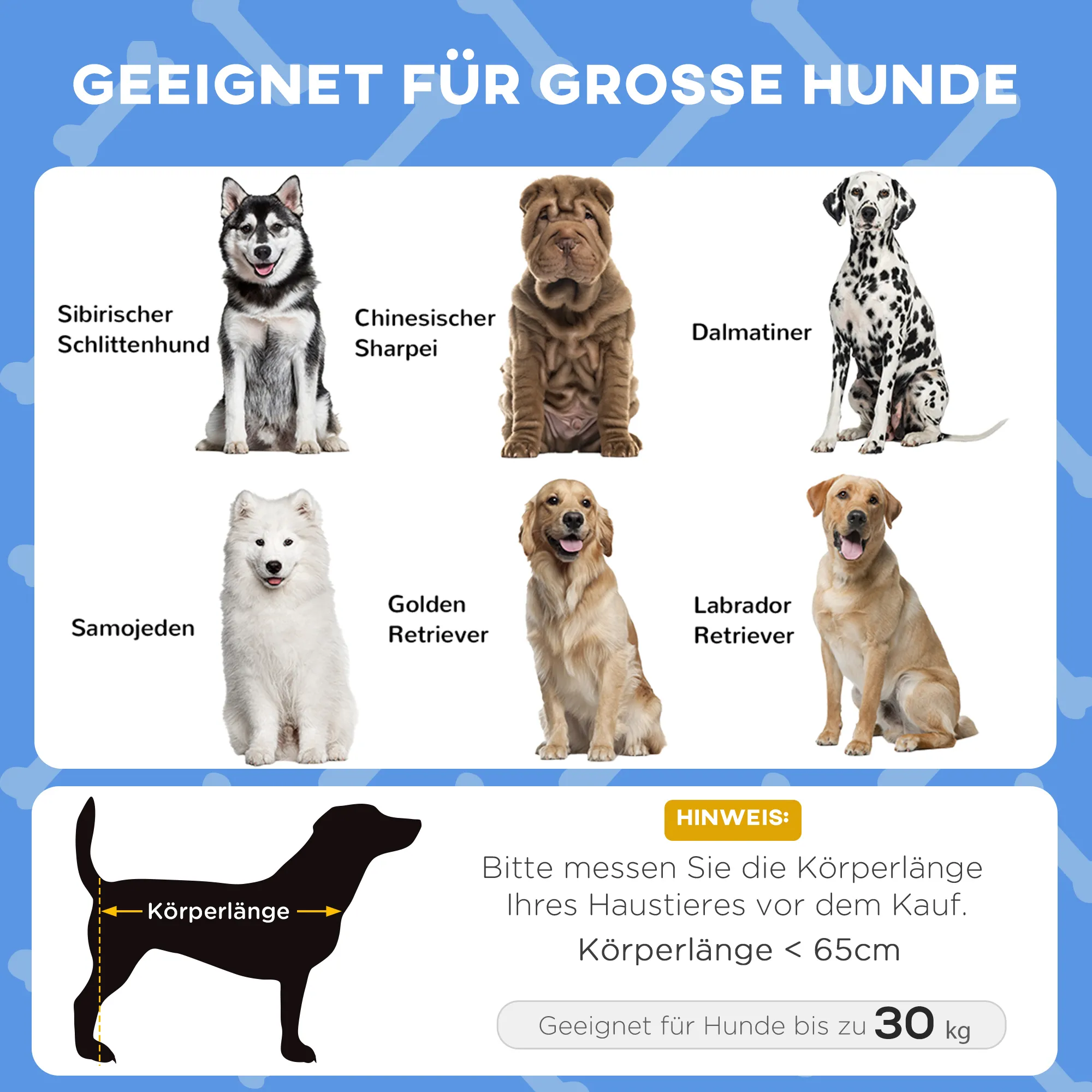 Hundebett Outdoor erhöht mit Dach, Oxford-Polyester, 106x76x94cm