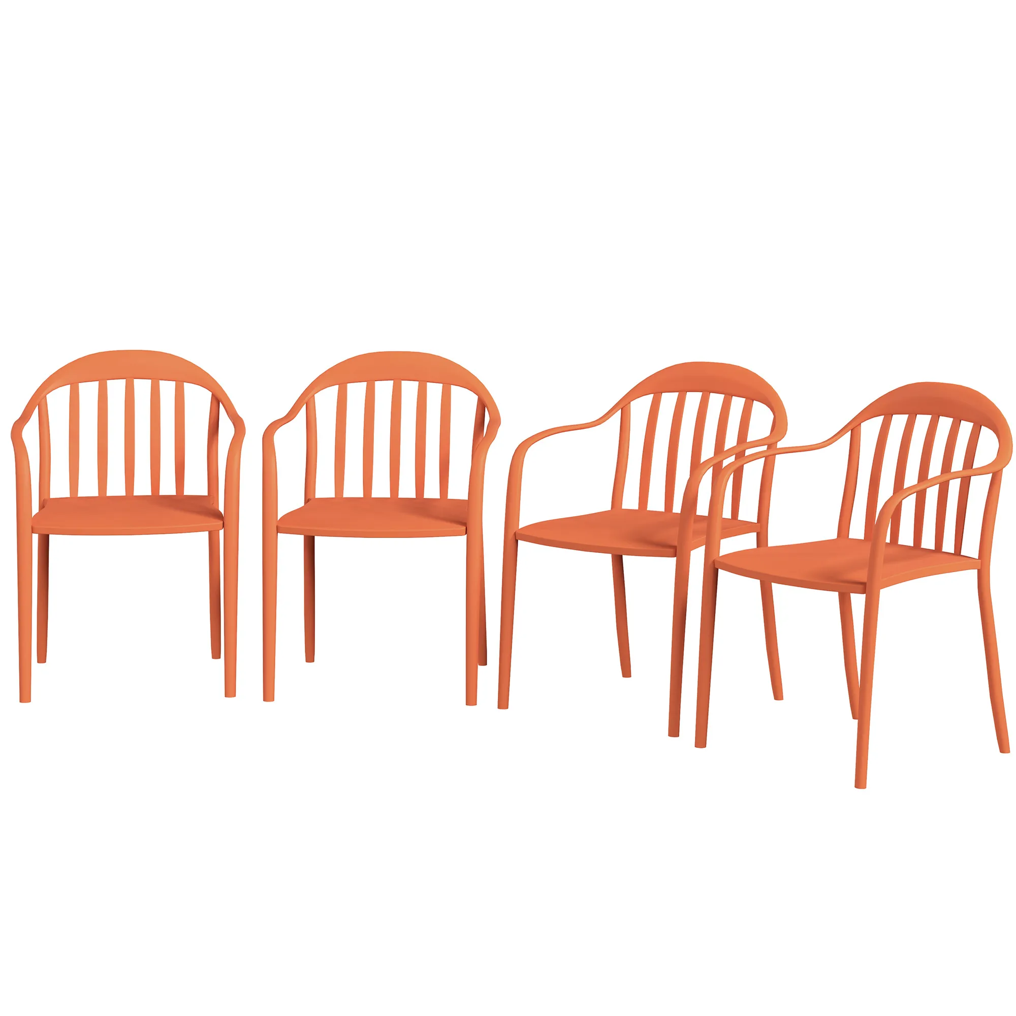 Stapelbare Balkonstühle Rot 57L x 54B x 78H cm