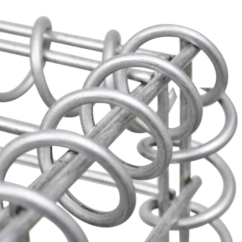 Gabionenkorb aus verzinktem Stahl 600x30x200 cm Silber