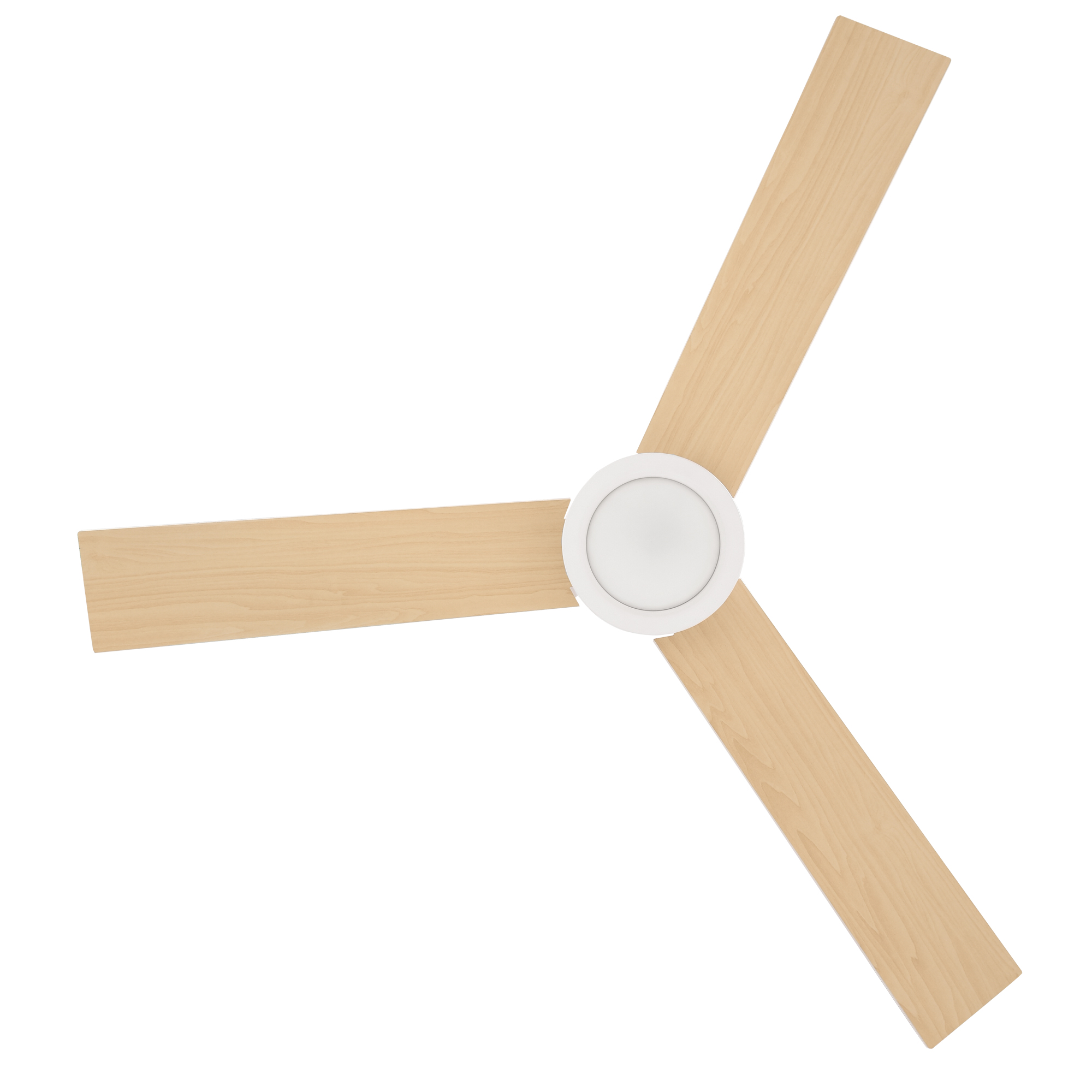 Weißer Deckenventilator mit Licht Ø112 x 25H cm