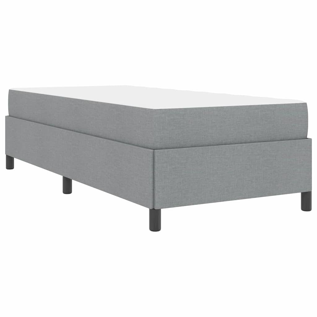 Boxspringbett mit Matratze, Holzwerkstoff, 200 x 90 cm, Hellgrau