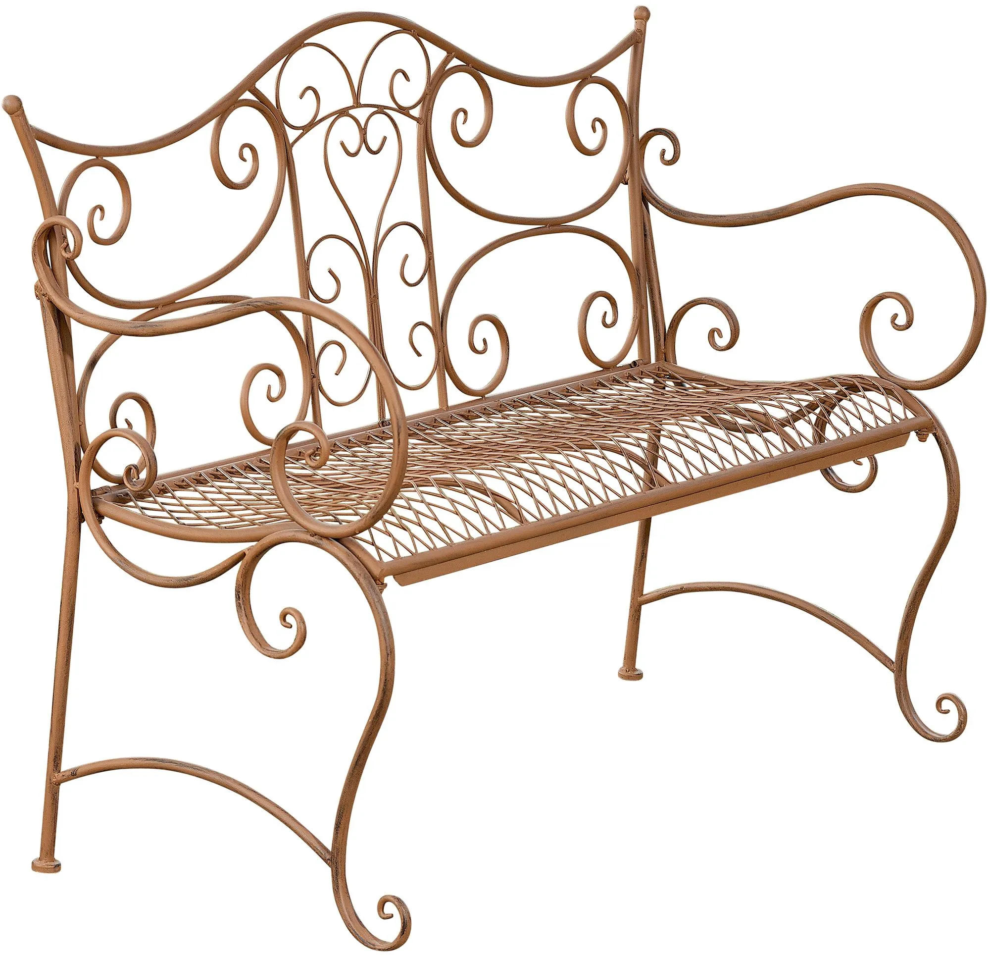 Gartenbank Tara 113x47x89 cm antik braun