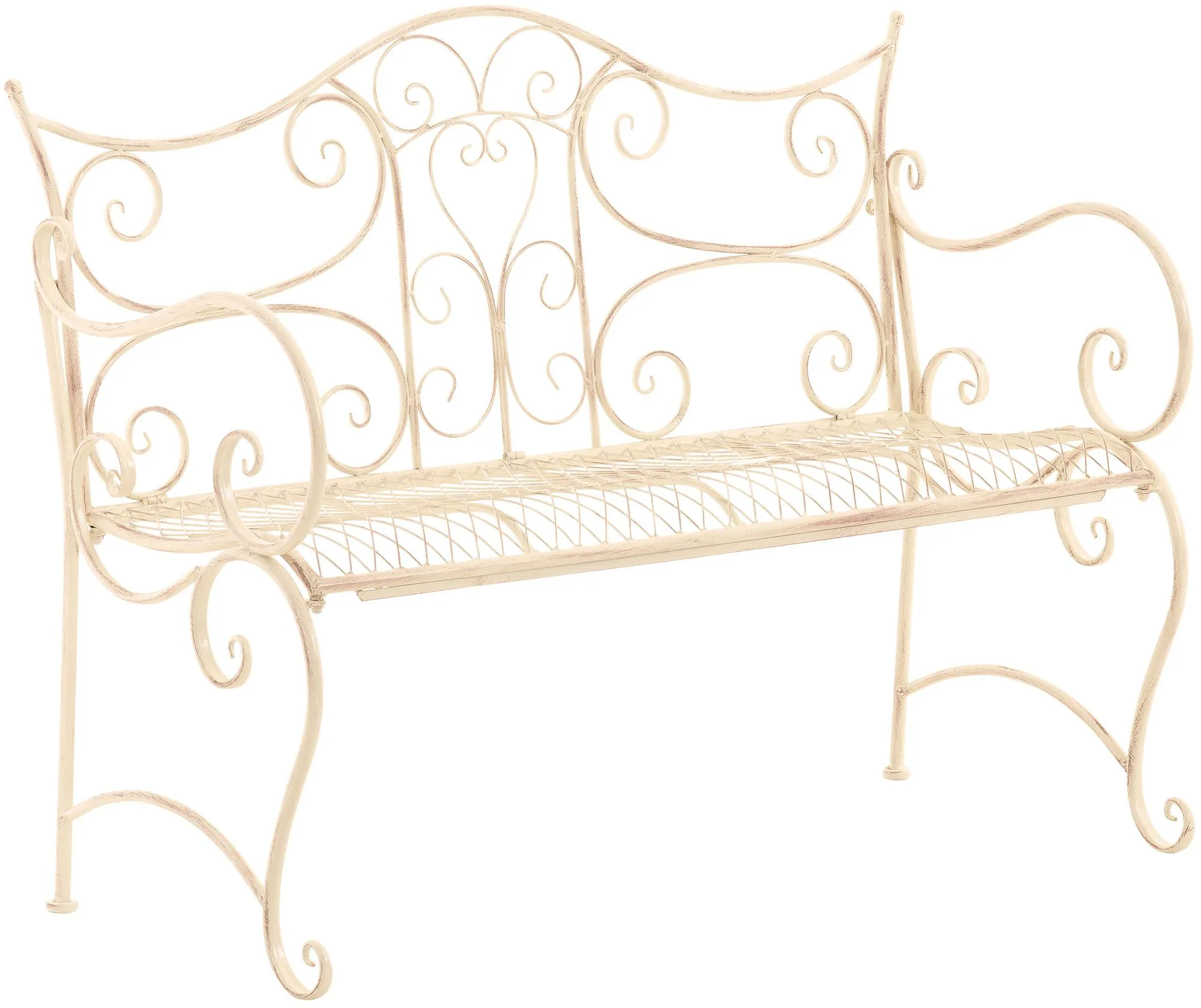 Gartenbank Tara 113x47x89 cm antik-creme
