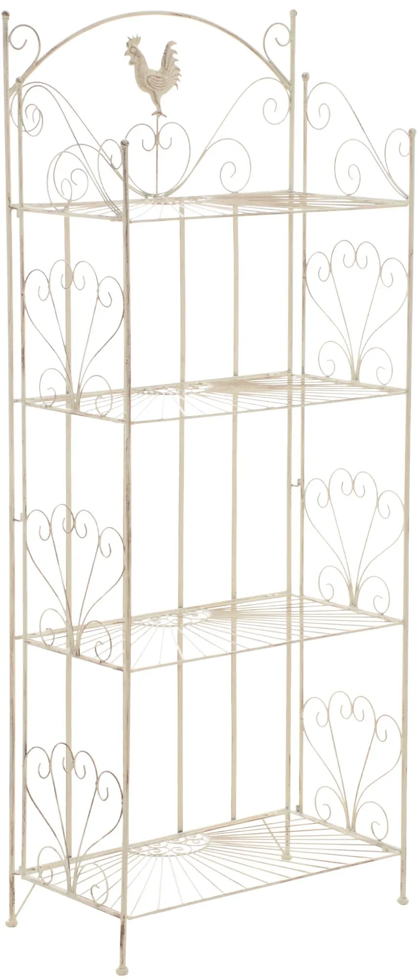 Standregal Mia 61.5x33x153 cm antik-creme