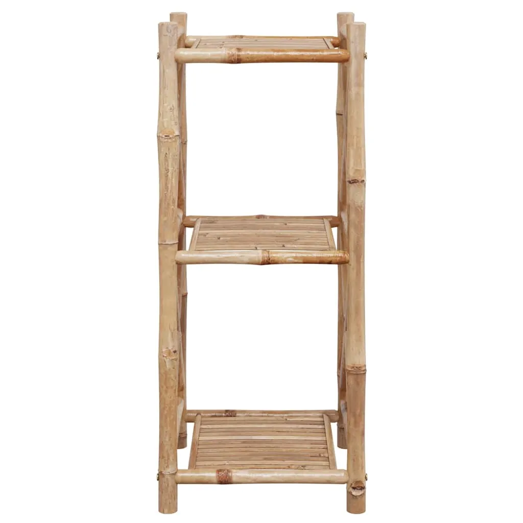 Bambus Regal mit 3 Ablagen 35 x 35 x 81 cm naturbelassen