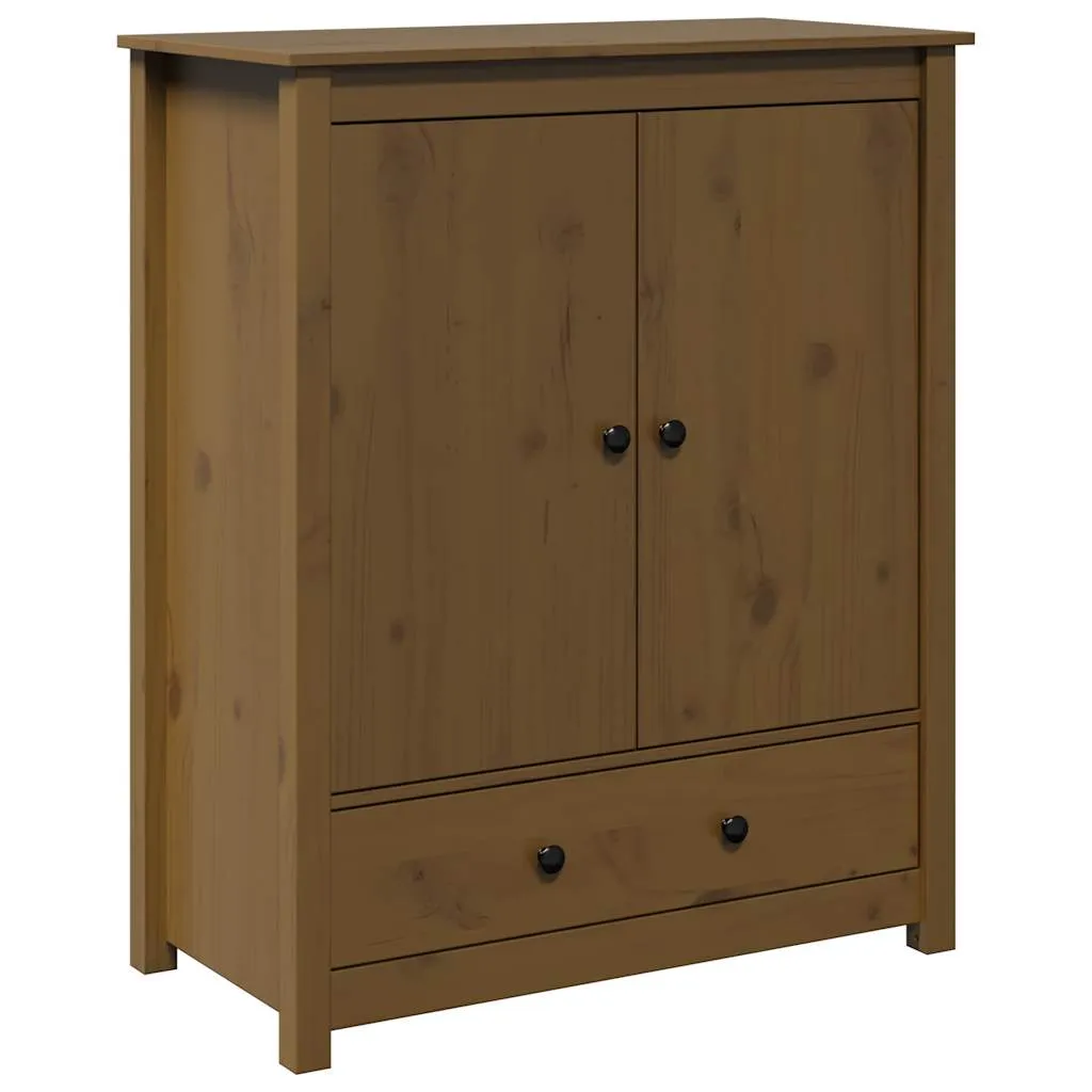 Highboard Honigbraun 83x41,5x100 cm Massivholz Kiefer