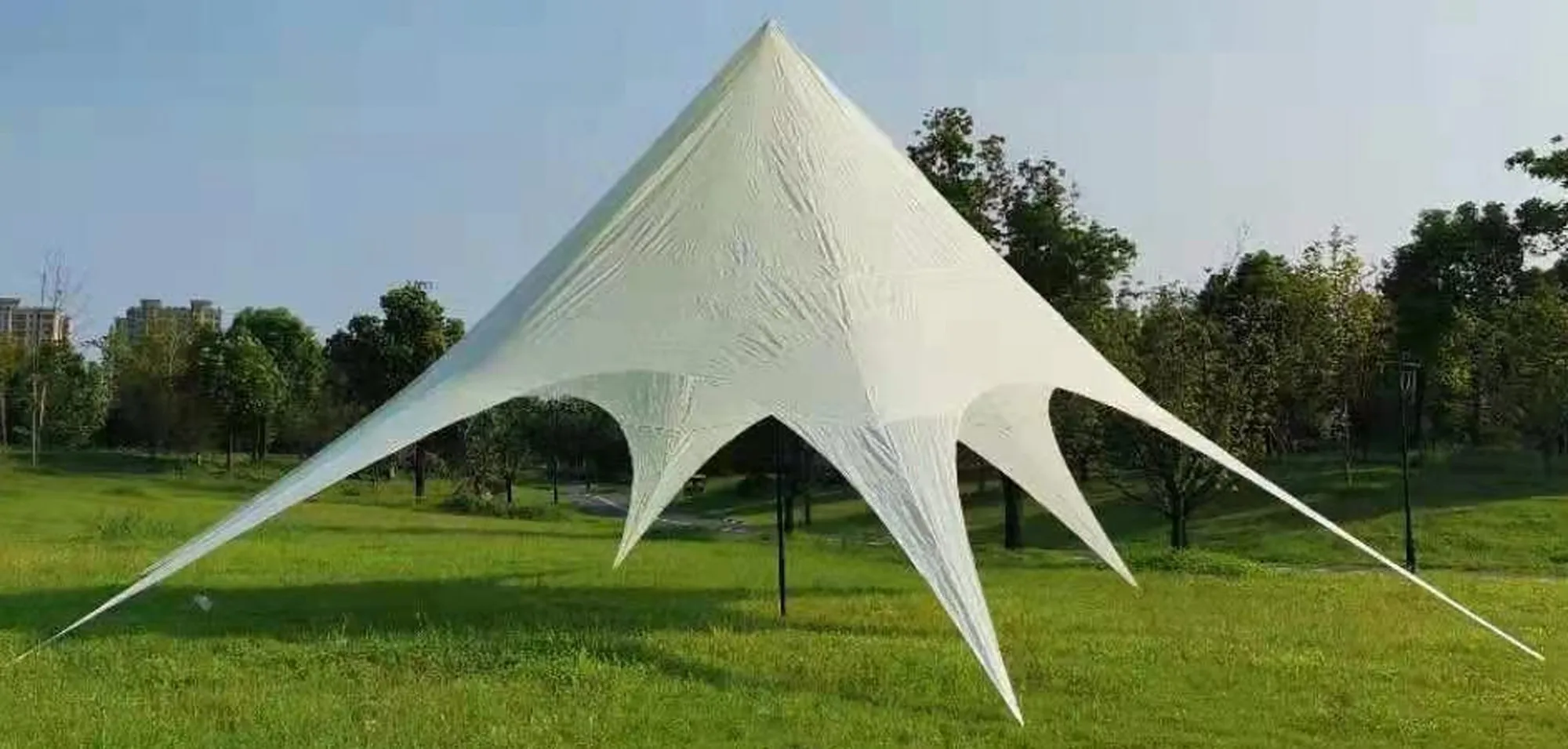 Sternzelt 10m Durchmesser creme