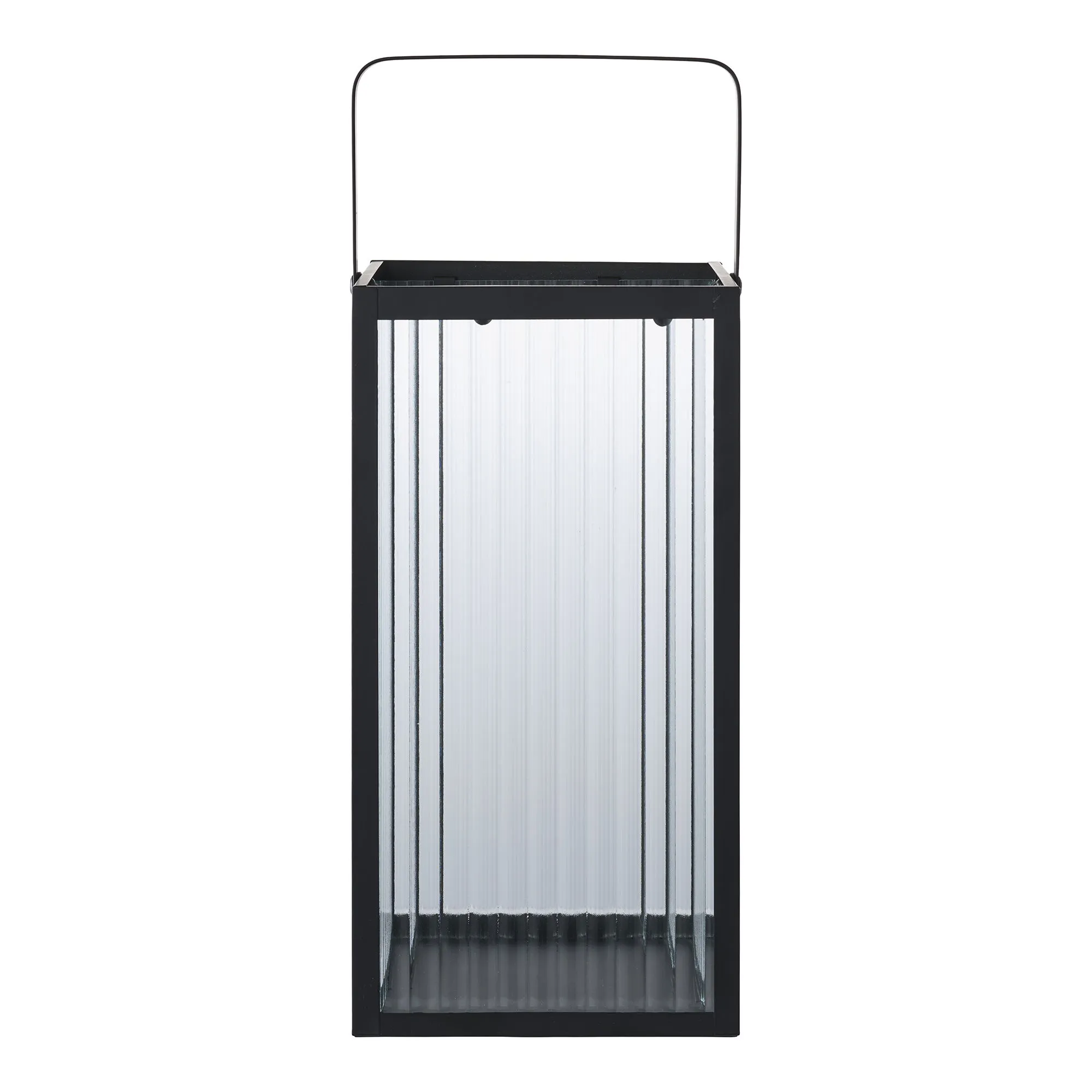 tinkaro Laterne Almonte Glas, Metall Schwarz / Klar