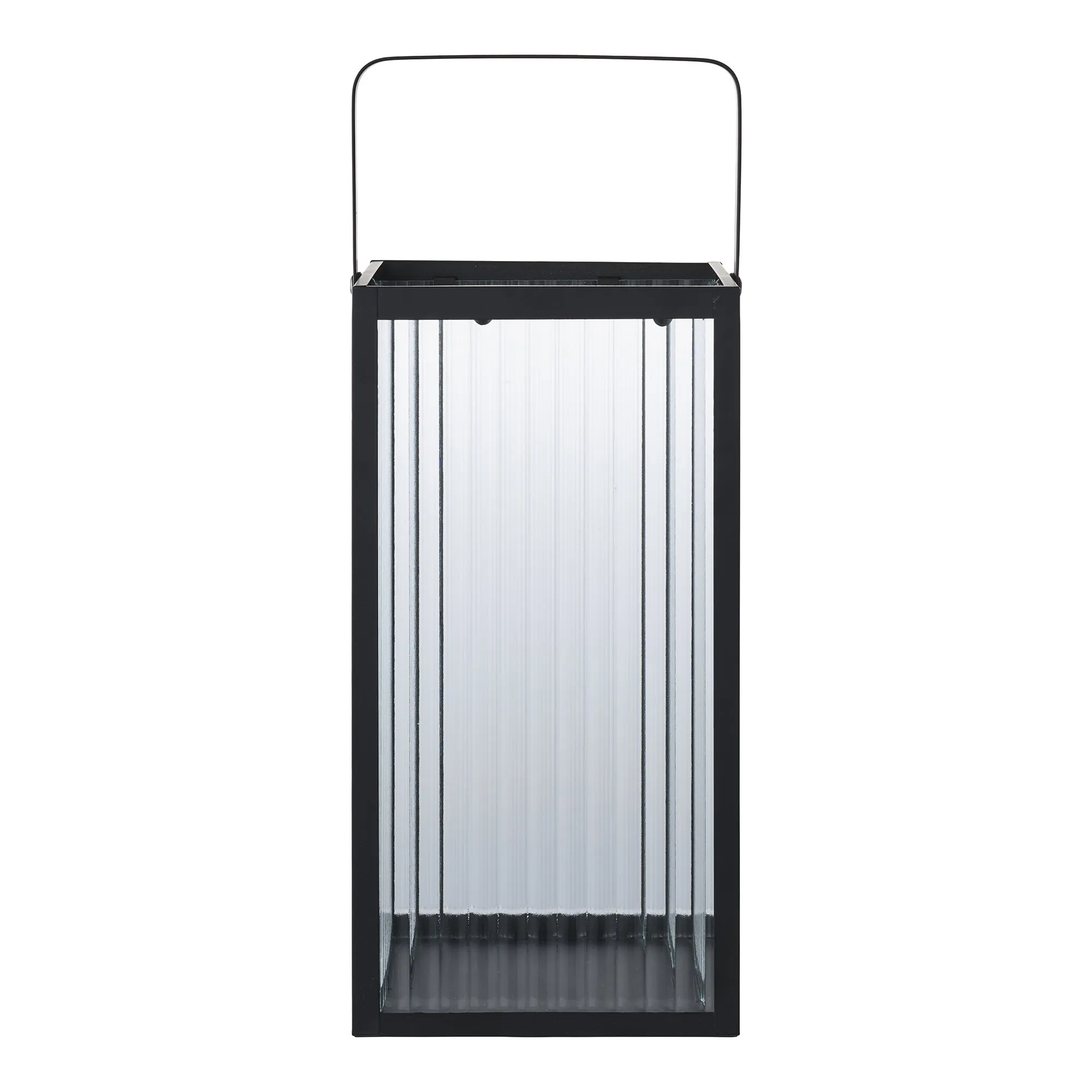 tinkaro Laterne Almonte Glas, Metall Schwarz / Klar