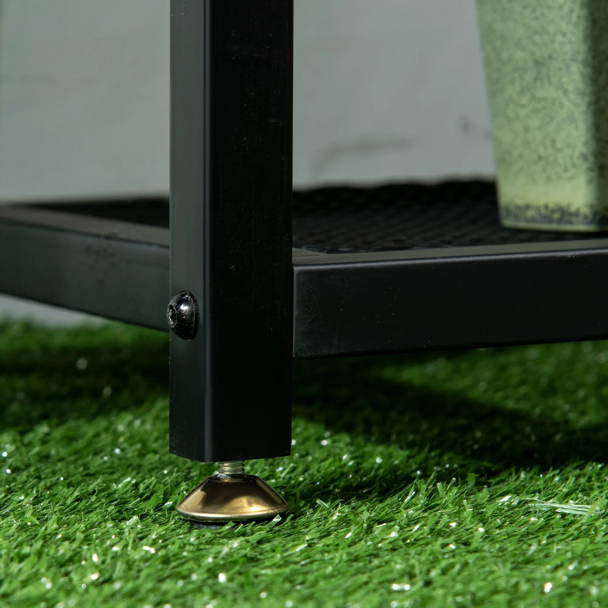 Pflanzenständer Schwarz 91L x 25B x 83H cm mit 4 Regalen