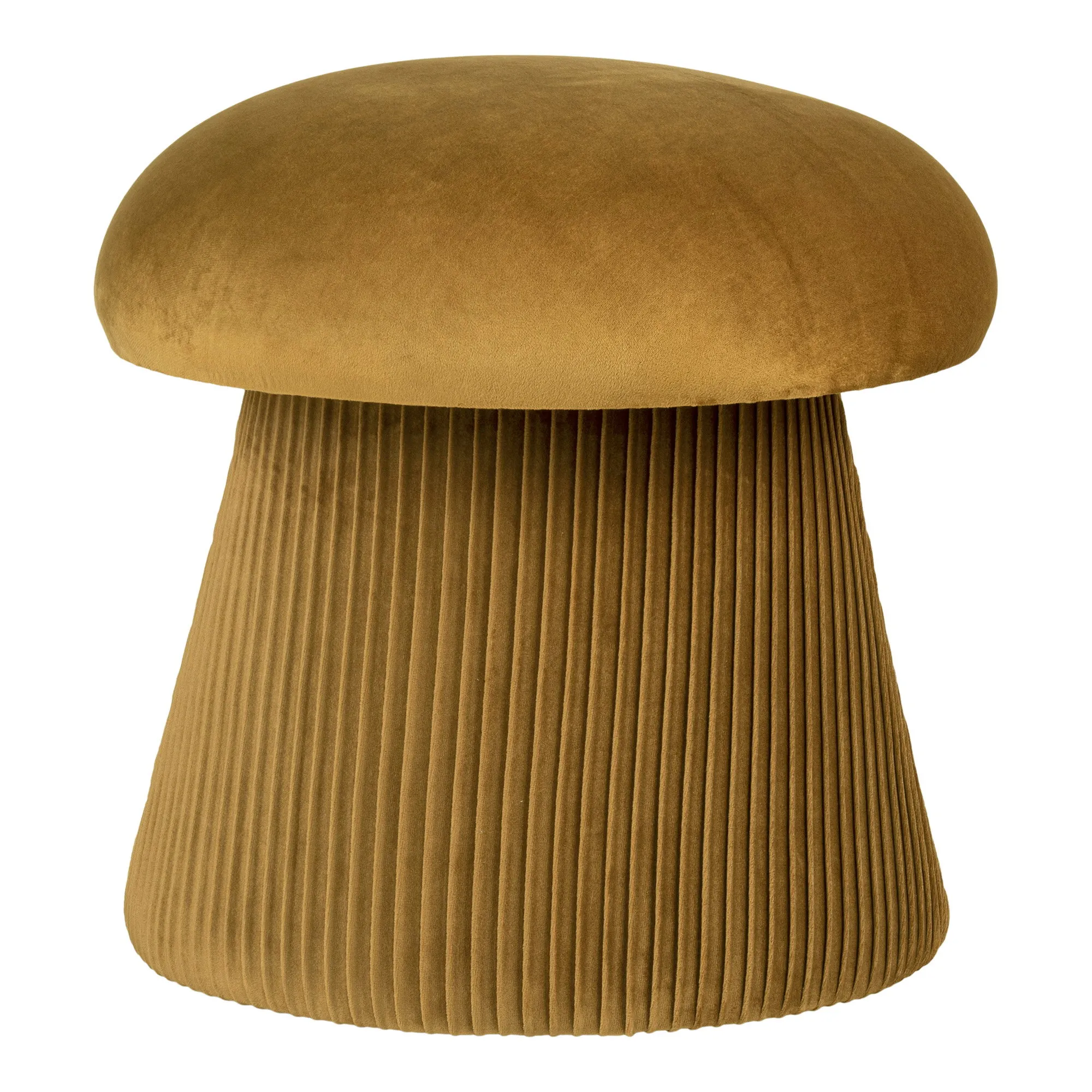 tinkaro Hampton Pouf Samt-Puffer ø41x39 cm Ocker